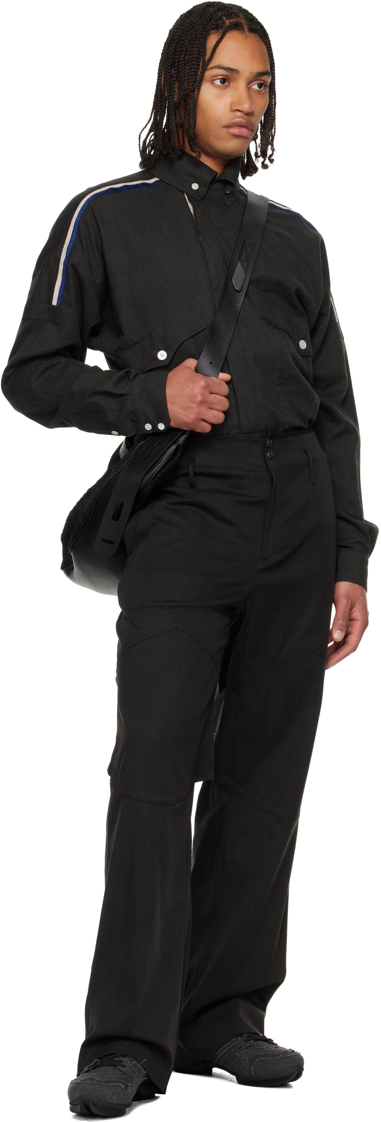 Kiko Kostadinov Green Vig Shirt In Black