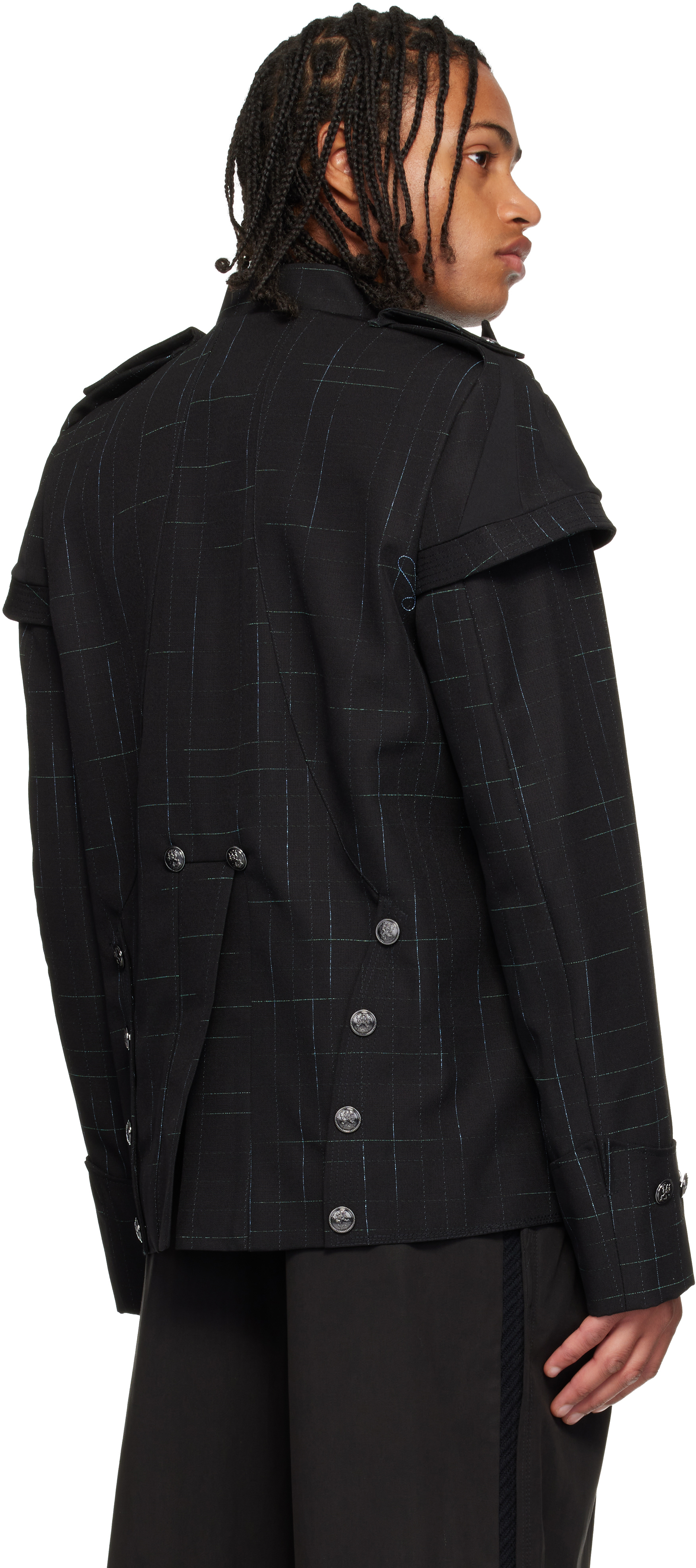 Kiko Kostadinov Black Kormos Military Blazer In Black
