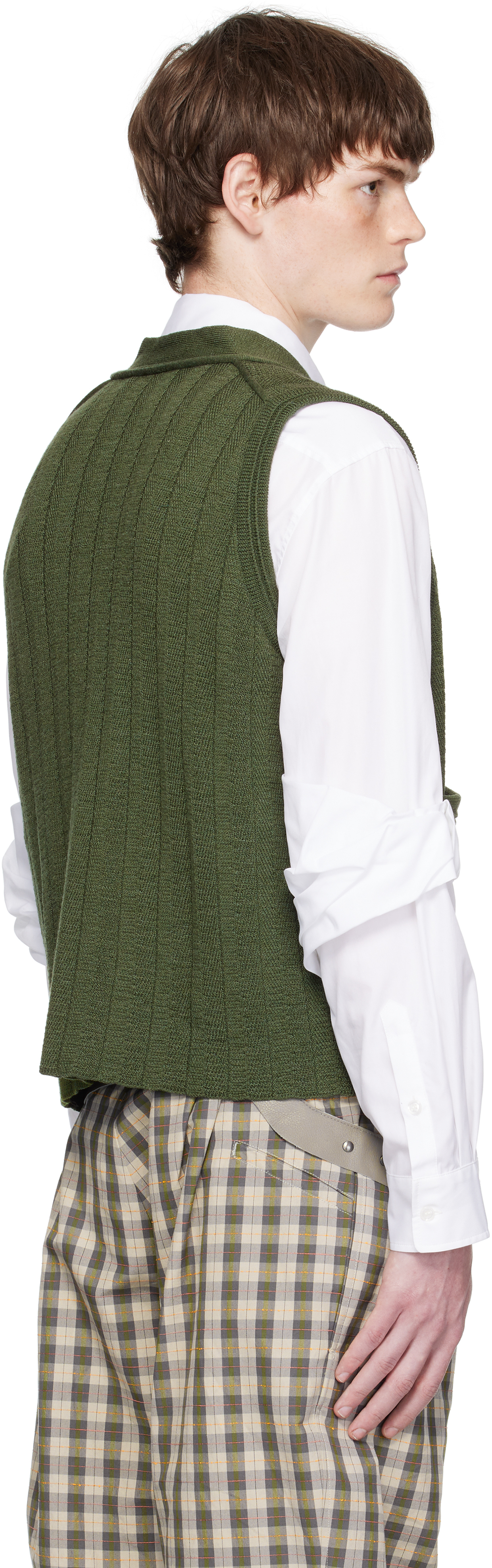 Kiko Kostadinov Green Fitz Knit Vest In Green