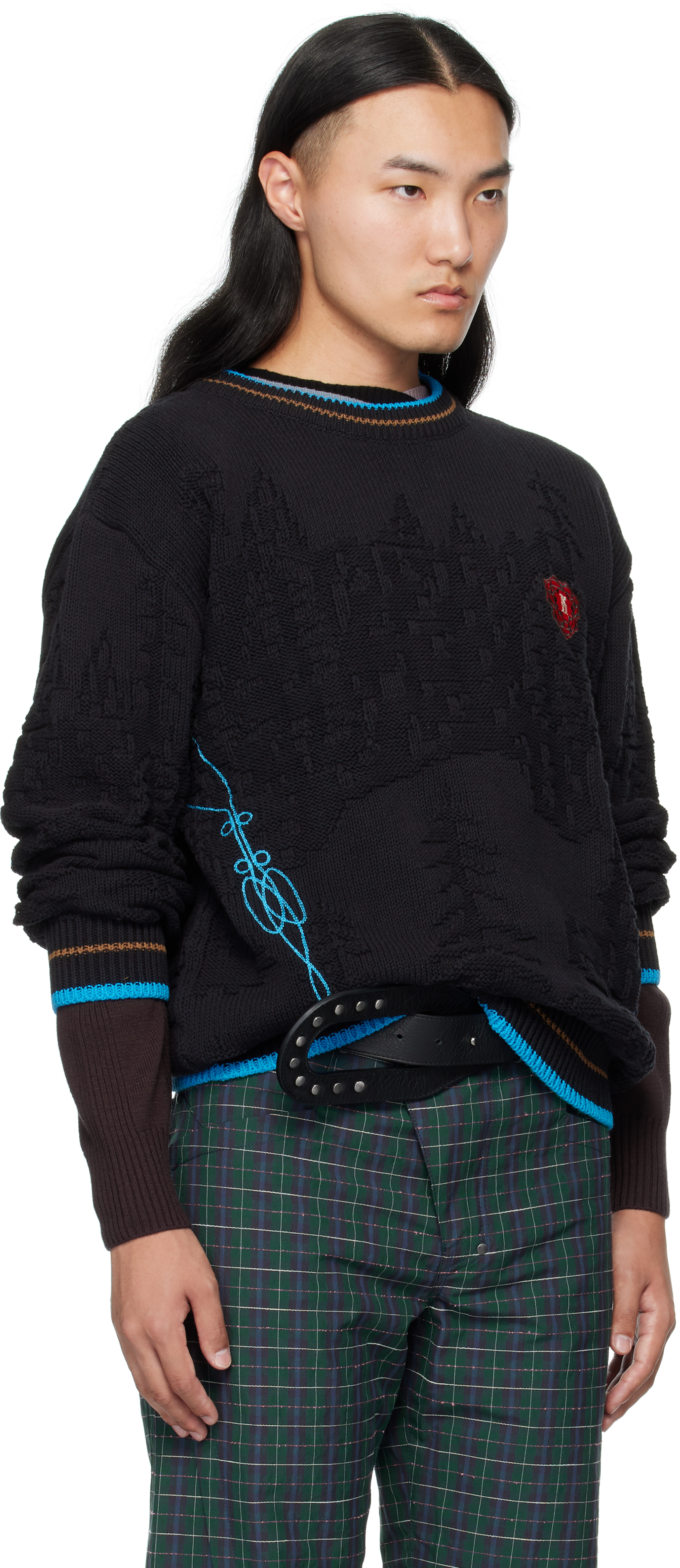Kiko Kostadinov Black Fitz Sweater In Black
