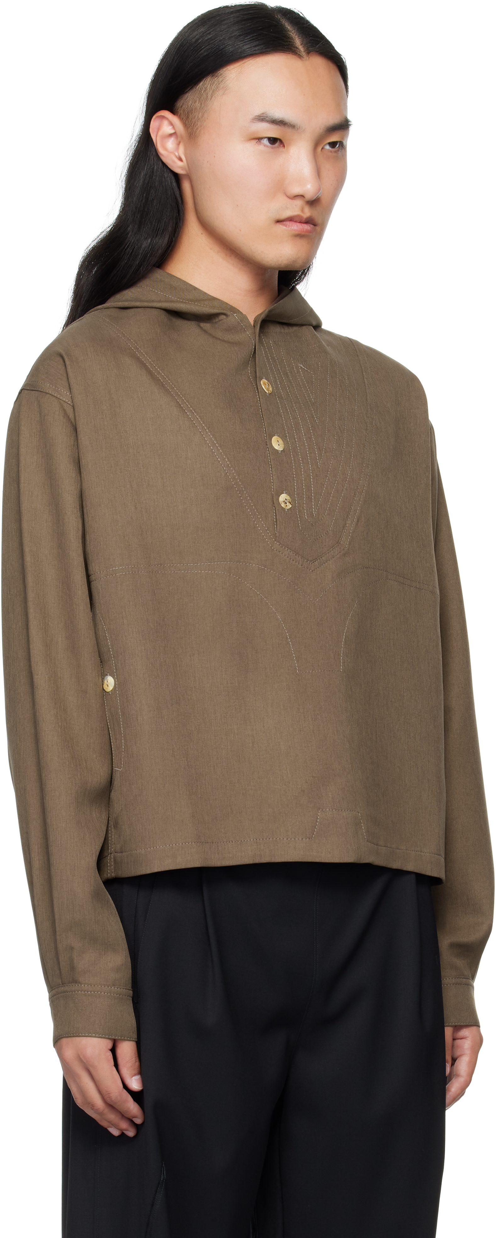 Kiko Kostadinov Brown Slatina Hoodie In Brown