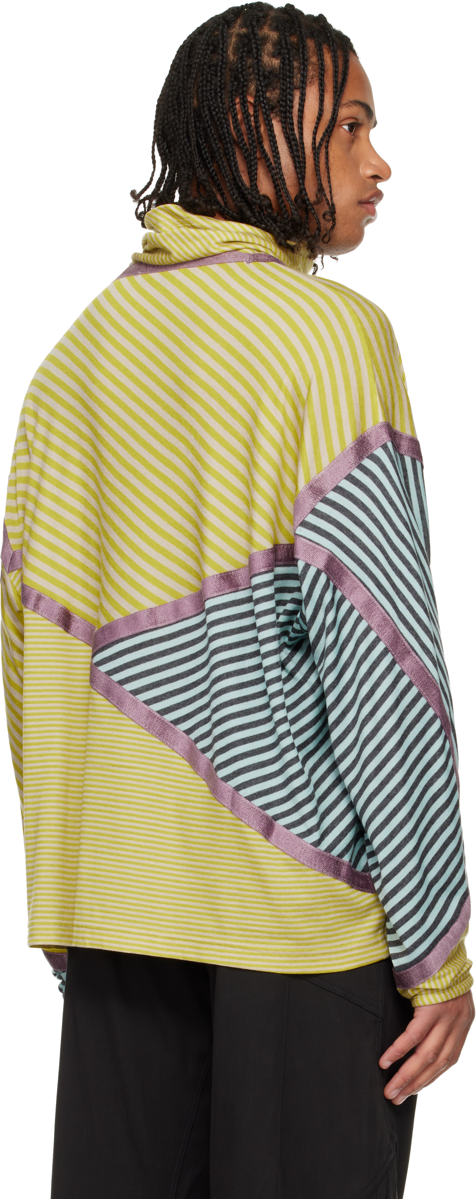 Kiko Kostadinov Yellow & Gray Raday Short Jersey Top In Yellow