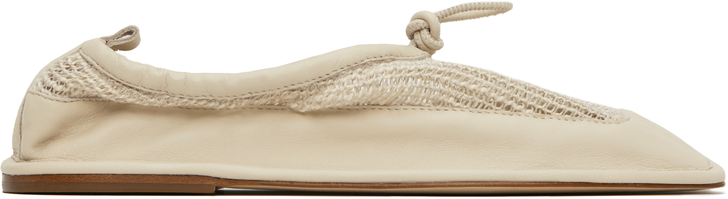 Shop Ruohan Beige Hereu Edition Puntera Ballerina Flats