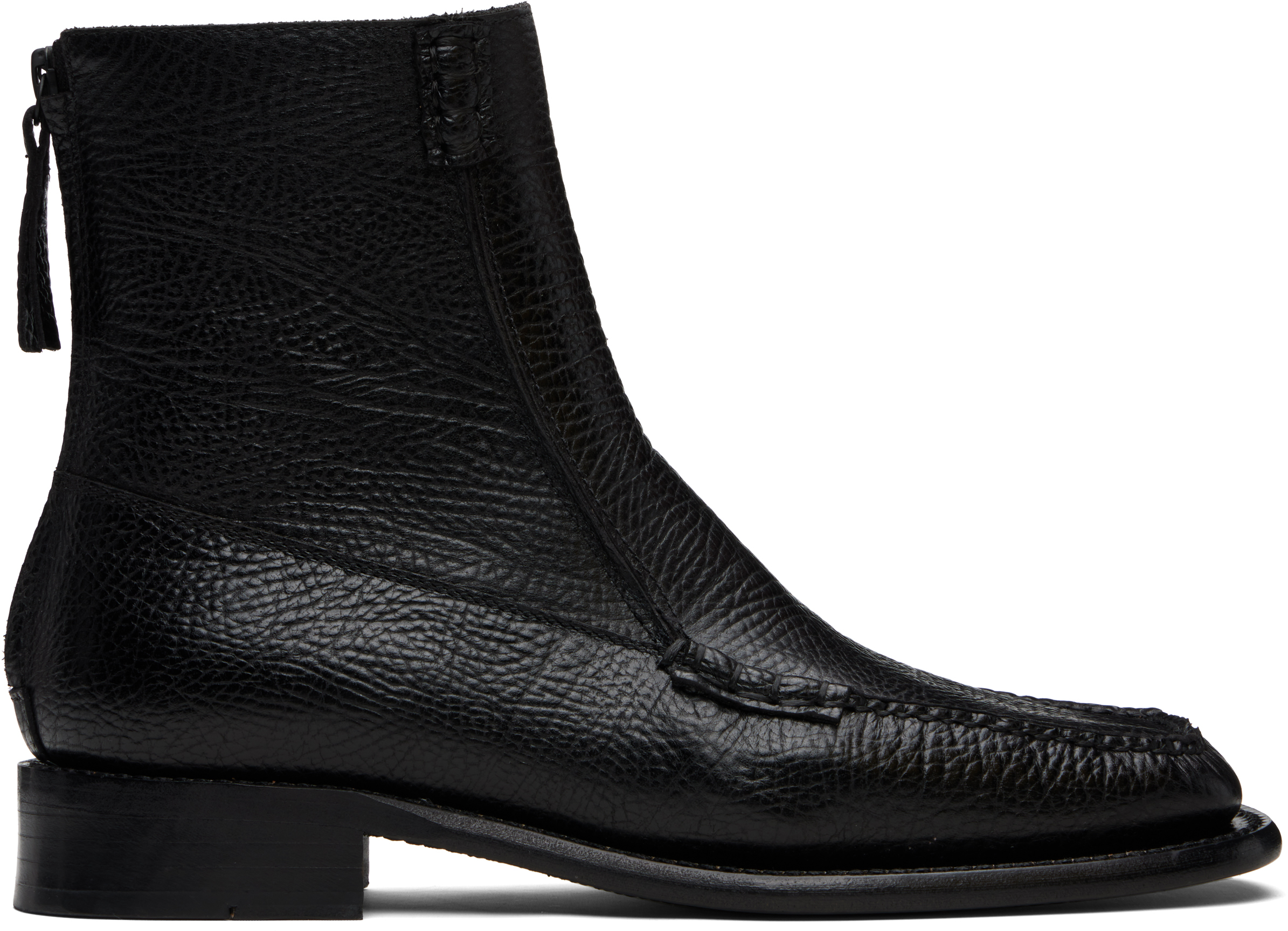 Black Quadra Grainy Boots
