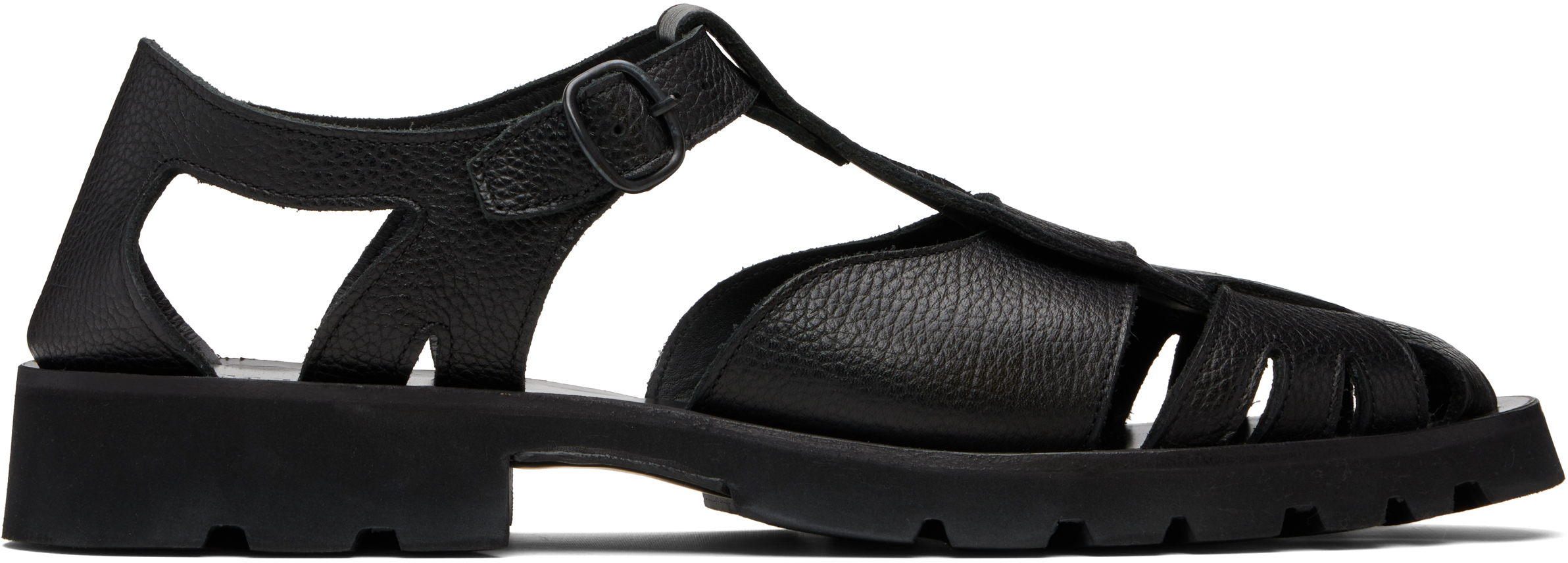 Black Pesca Sport Grainy Sandals