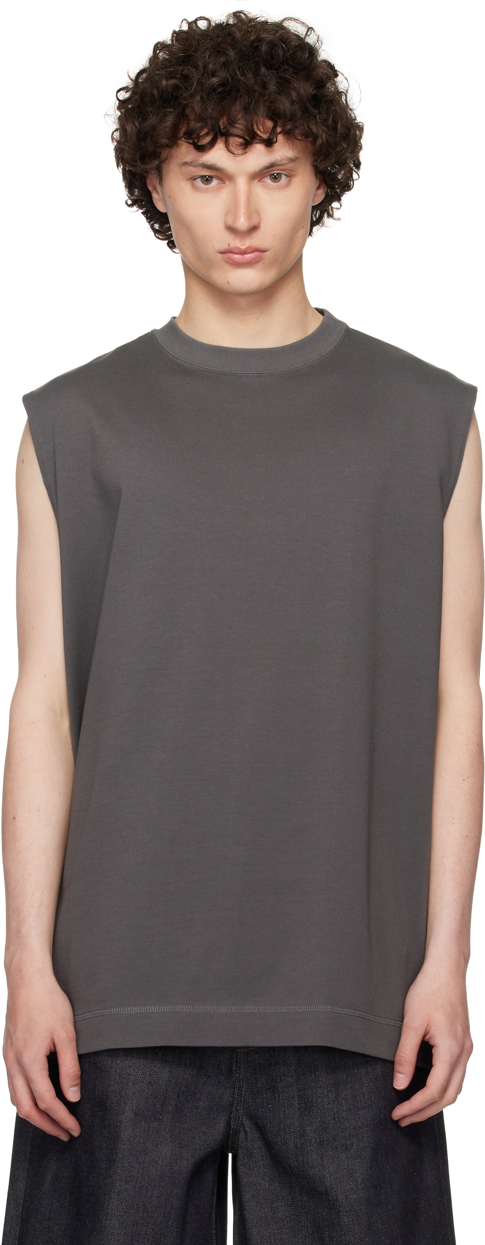 N. Hoolywood Gray Crewneck Tank Top