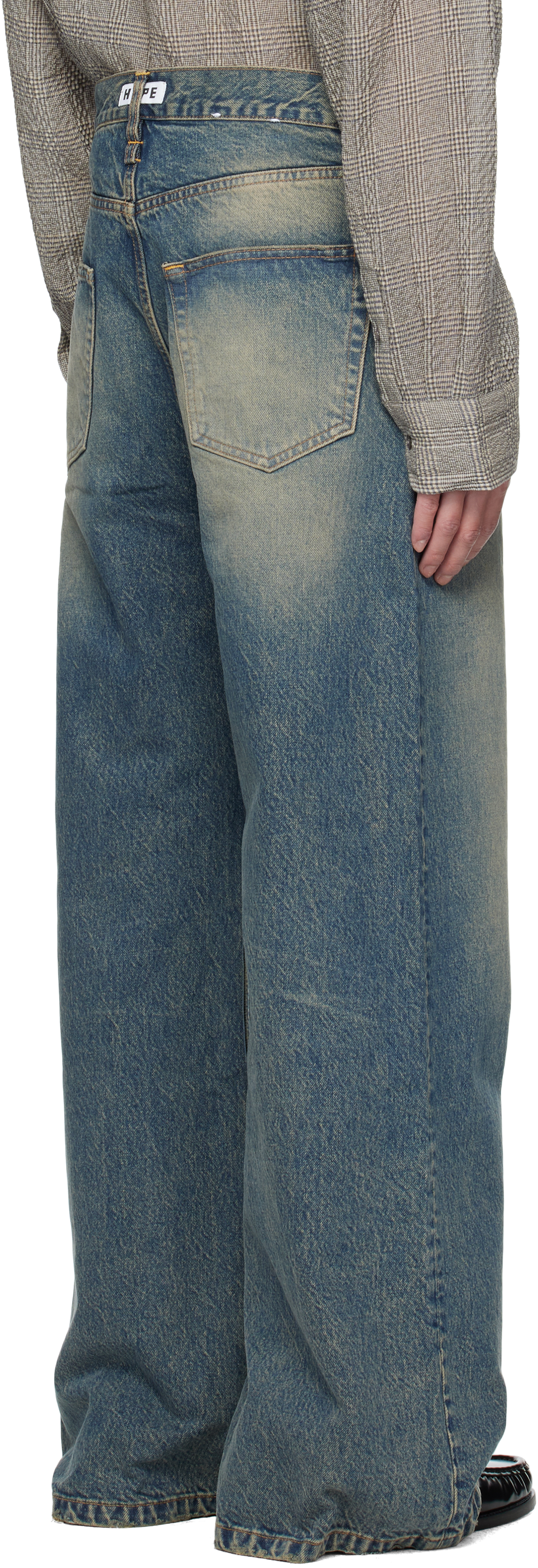 Hope Blue Wide-leg Skid Jeans In Blue