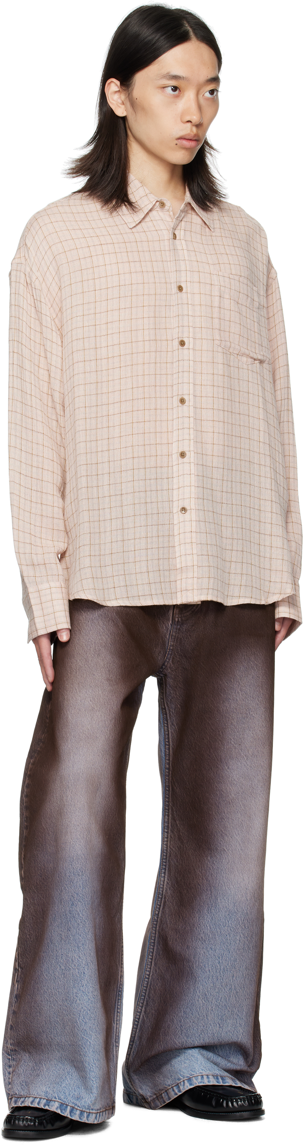 Hope Blue & Brown Wide-leg Jeans In Brown
