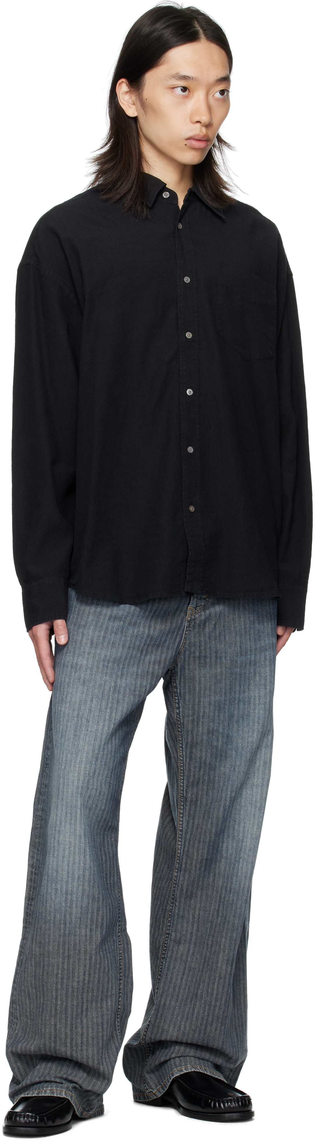 Hope Blue Loose-fit Criss Jeans In Gray
