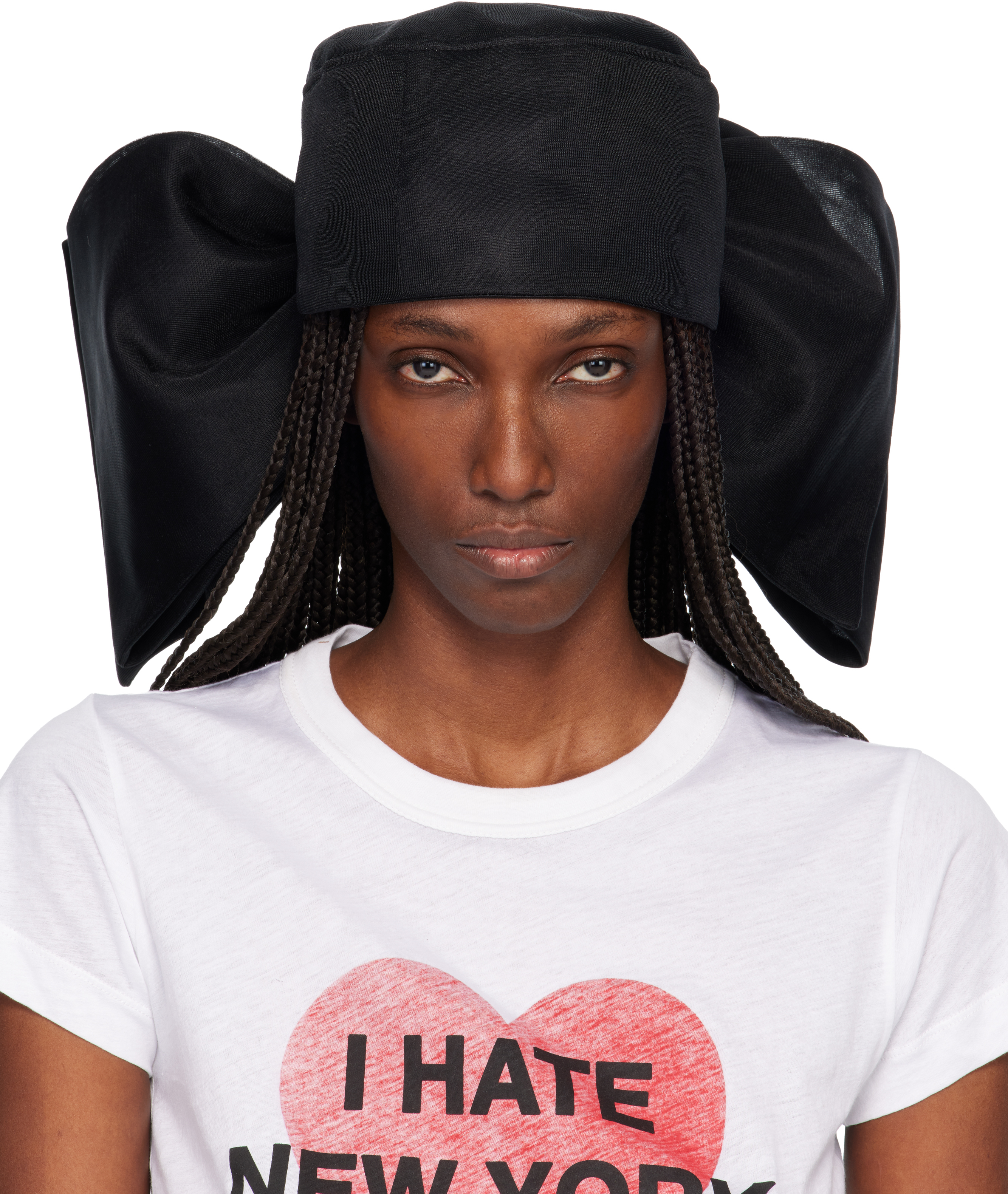 Black Bow Beanie by VAQUERA on Sale display picture 3