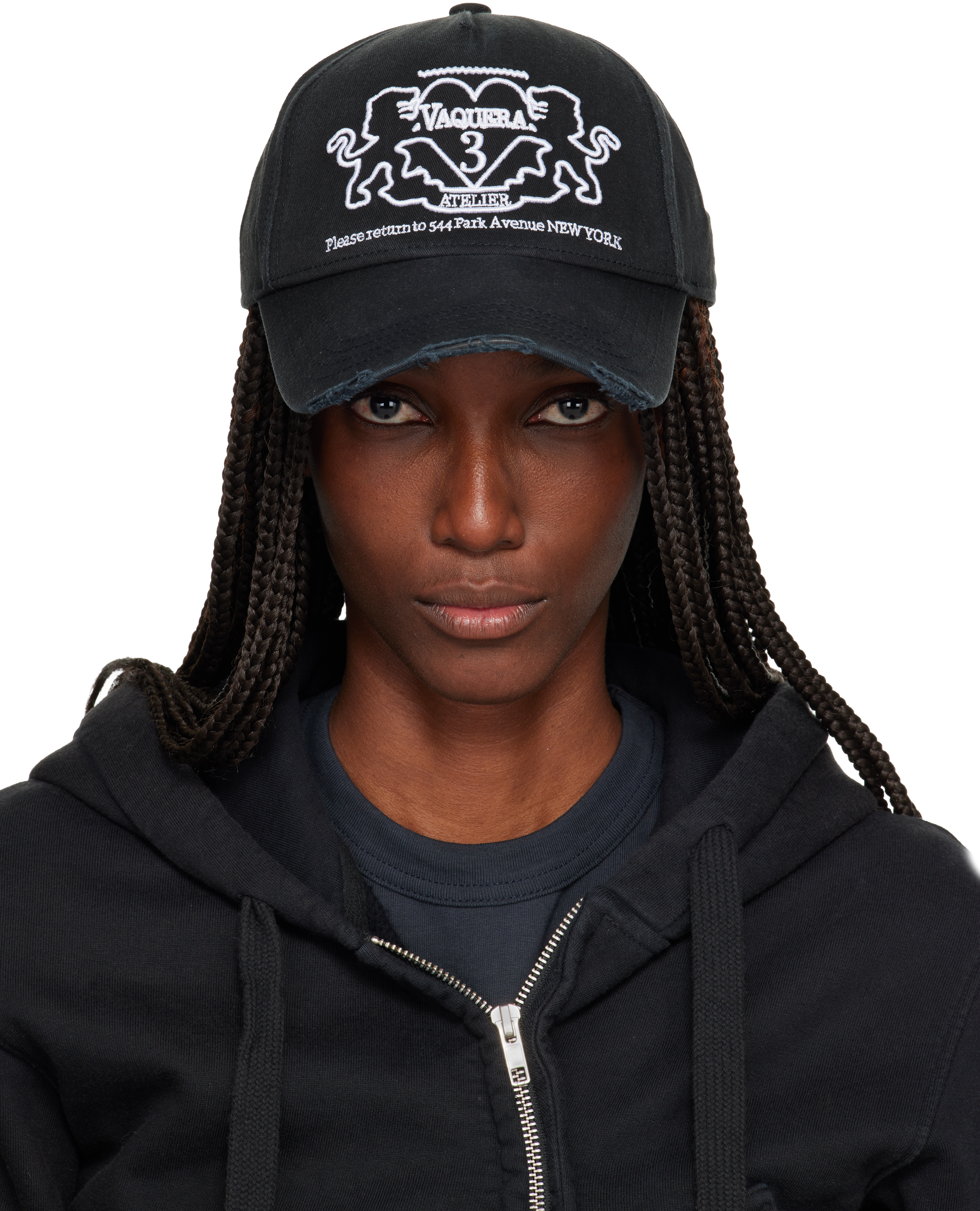 VAQUERA: Black Crest Cap | SSENSE