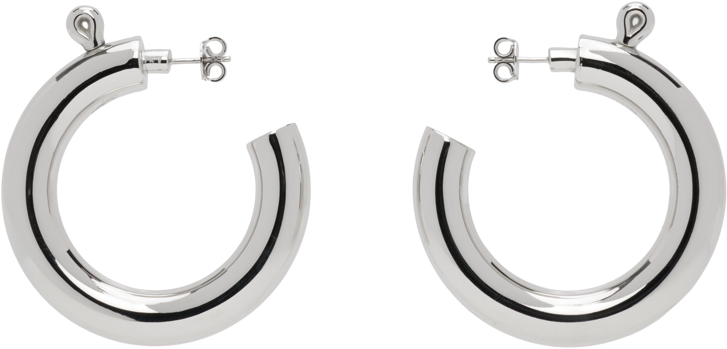 Vaquera D'heygere Edition Spring Clasp Hoop Earrings In Green