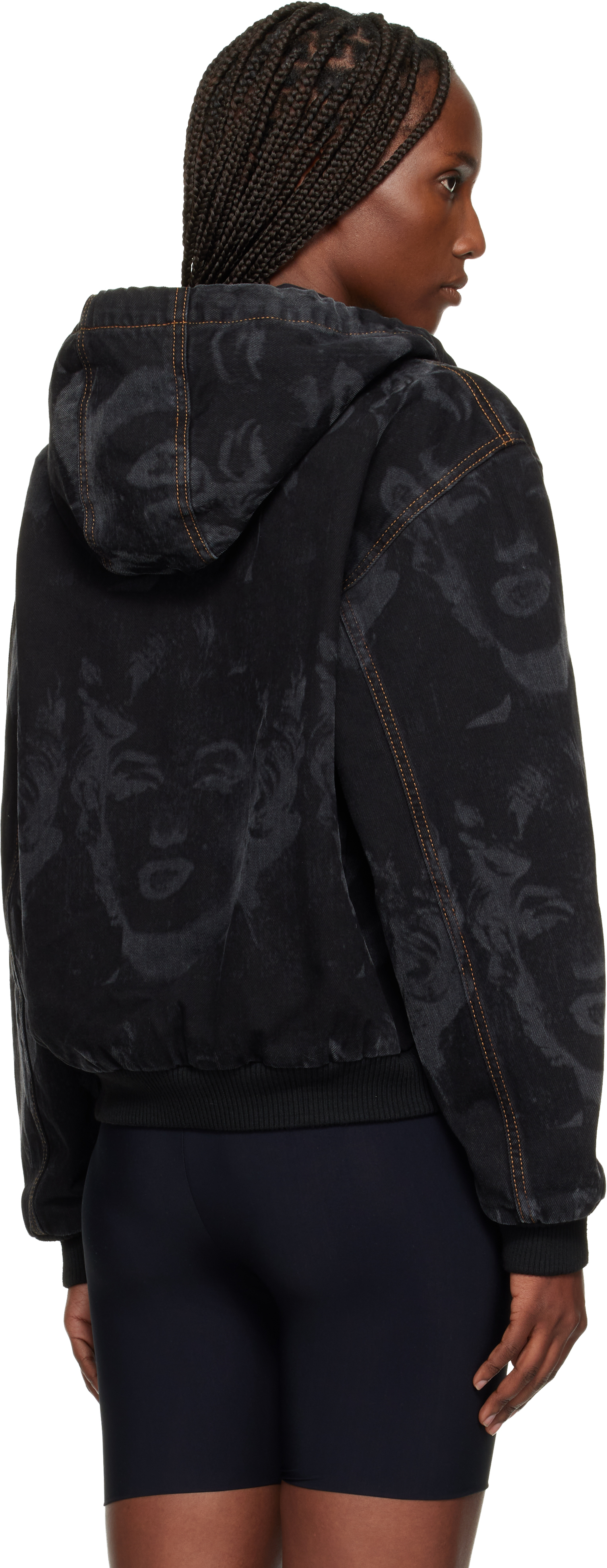 Vaquera Black Marilyn Workwear Denim Jacket In Black