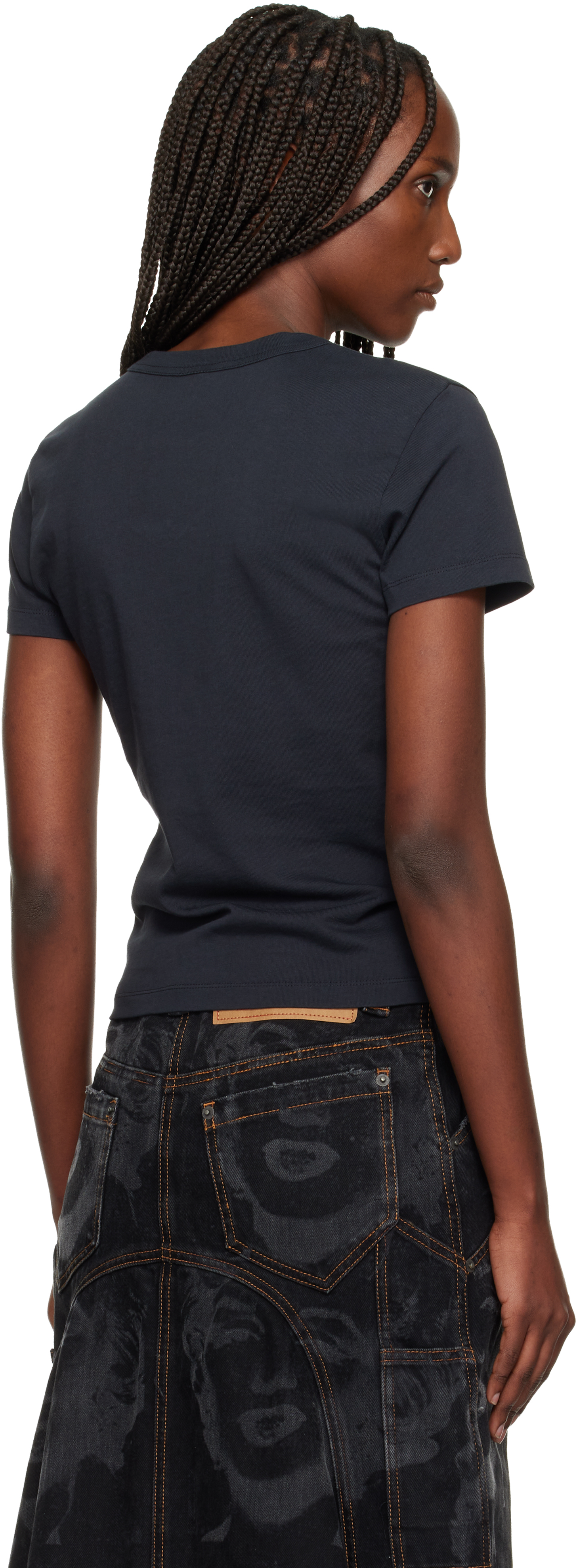 Vaquera Black Bullet Bra T-shirt In Blue