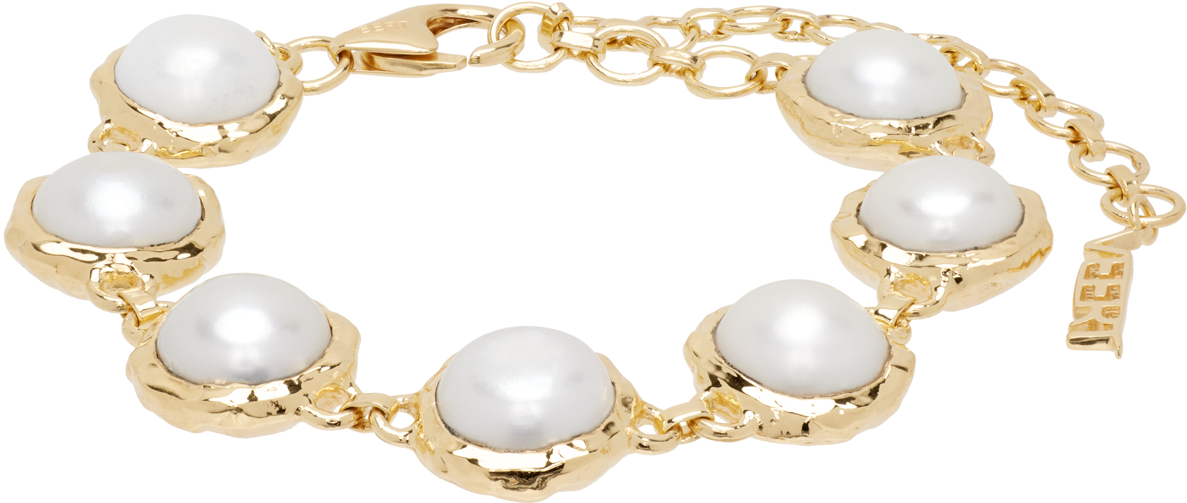【関税込み】VEERT 'The Pearl Circle' ブレスレット VEERT: 'The Pearl Circle' Bracelet | SSENSE