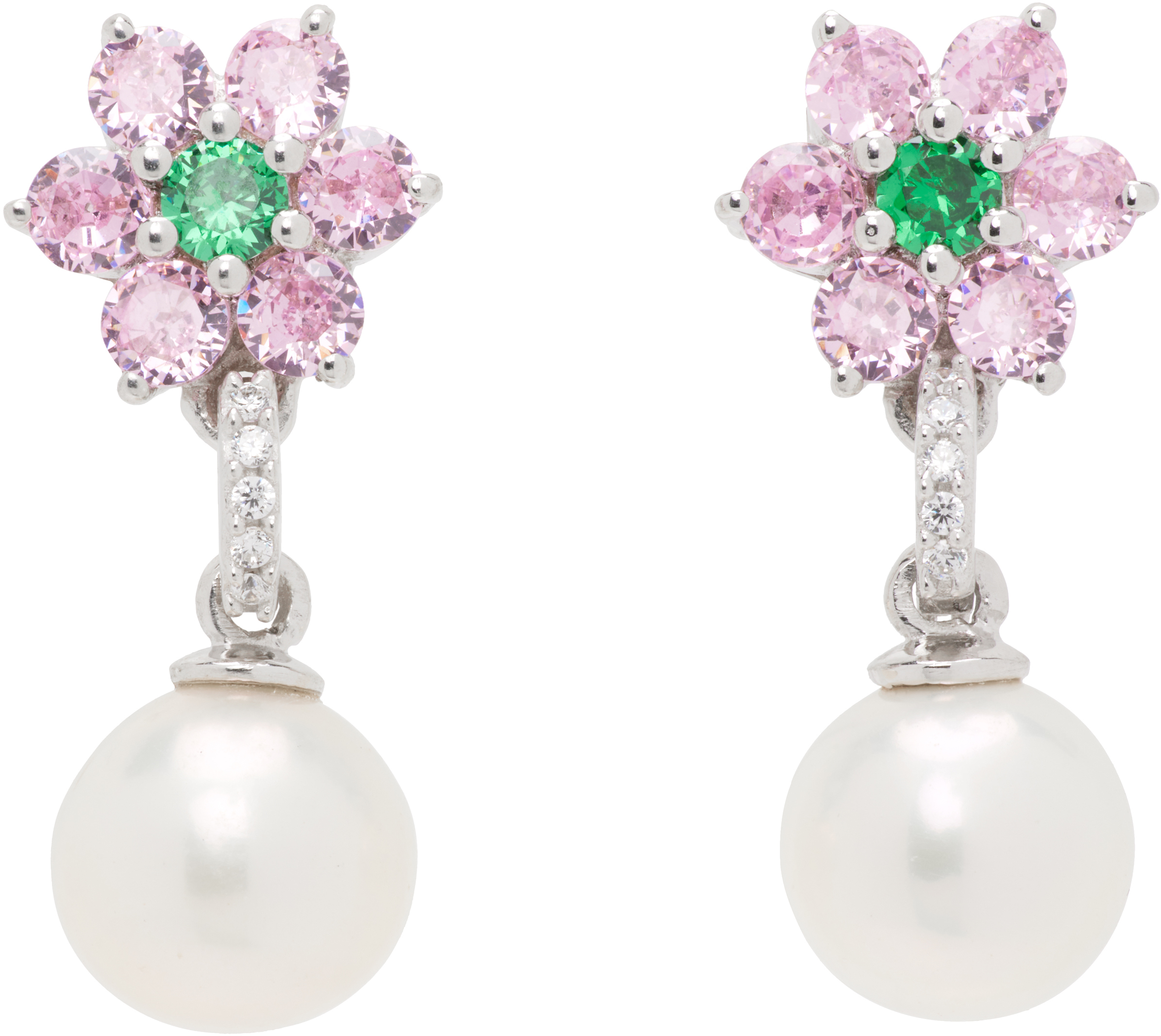 Flower Freshwater Pearl Earrings