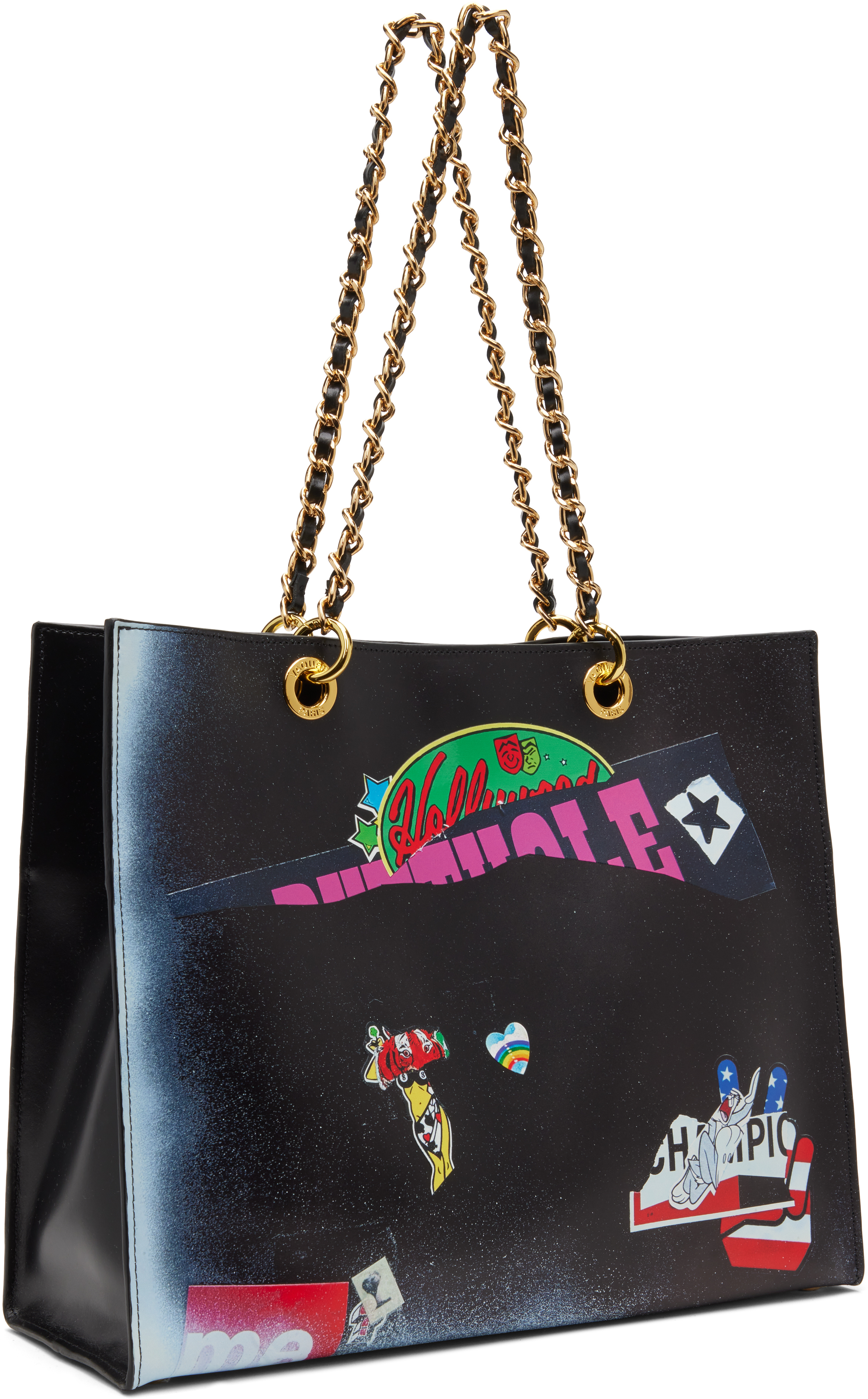 Vaquera Black Trompe L'oeil Tote In Black