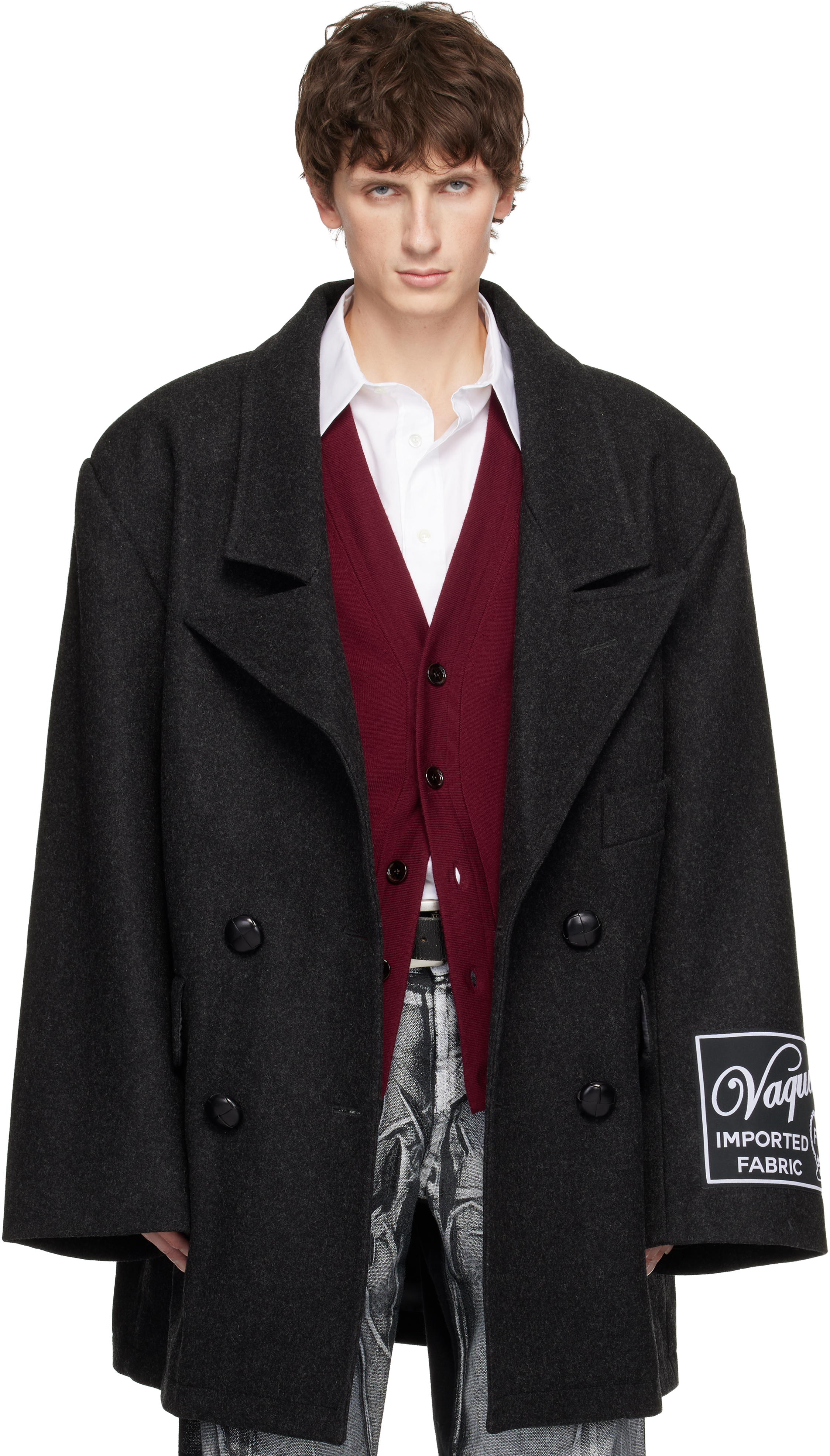 Vaquera Gray Oversized Flight Coat