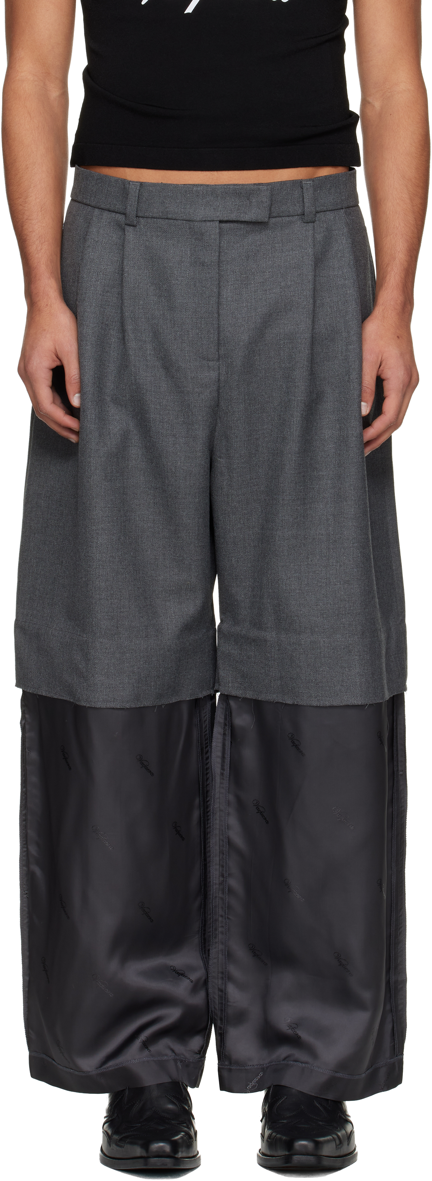 Vaquera Gray Chopped Trousers
