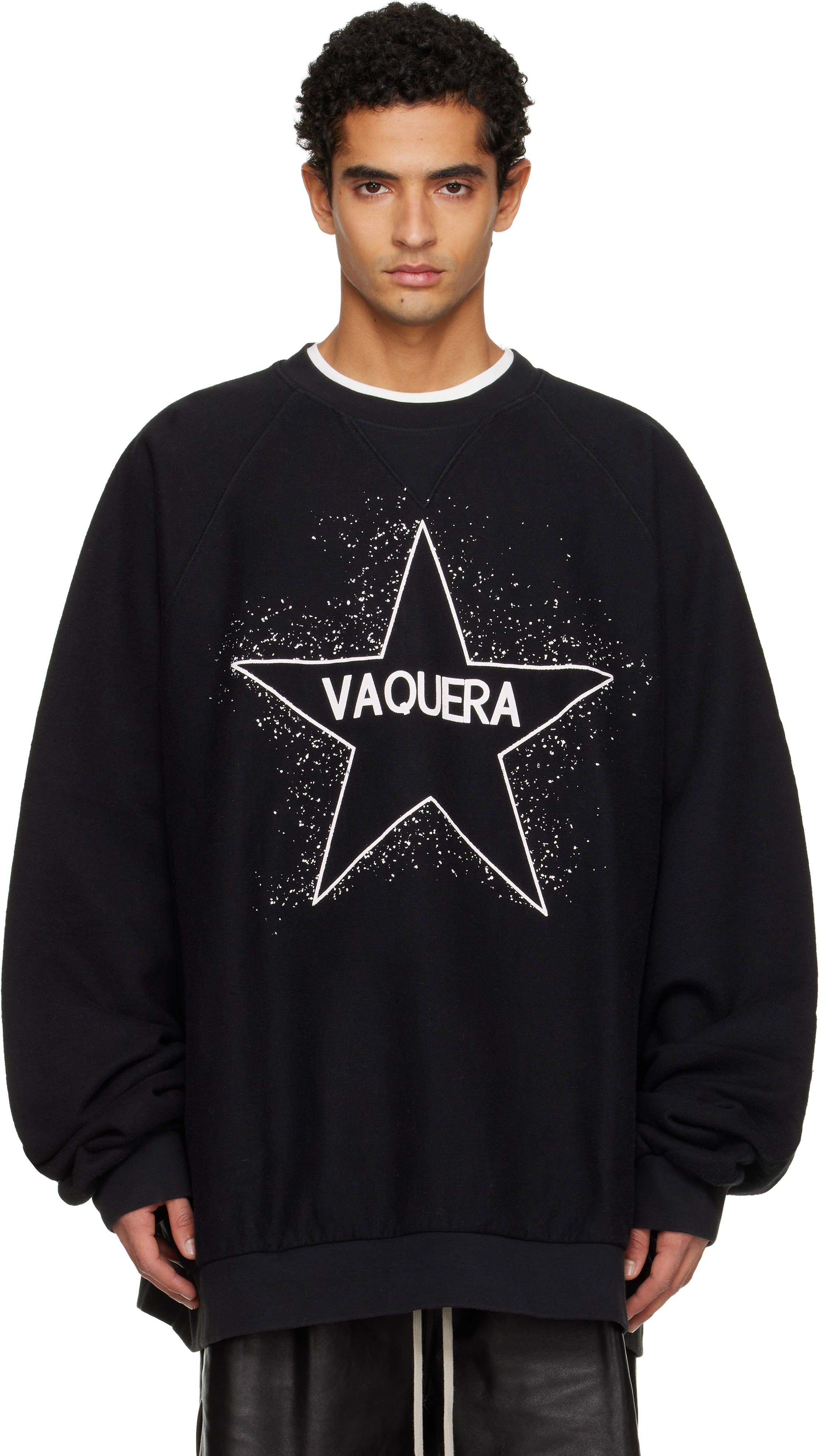 Vaquera Black Oversized Sweatshirt In Black
