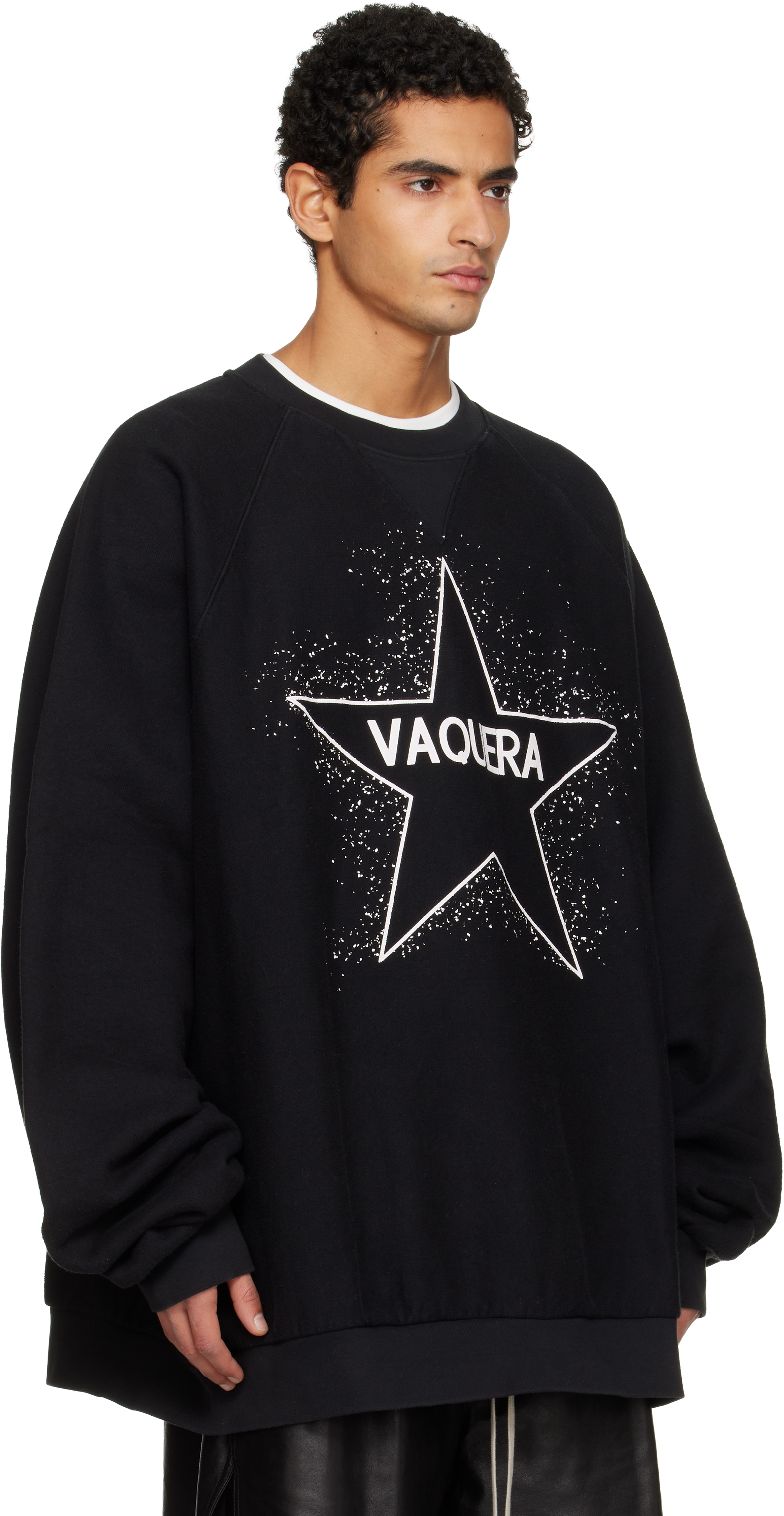 Vaquera Black Oversized Sweatshirt In Black