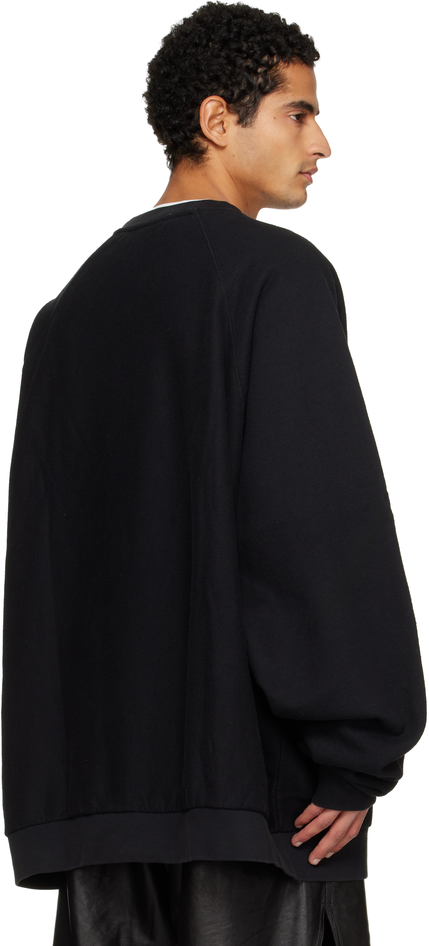 Vaquera Black Oversized Sweatshirt In Black