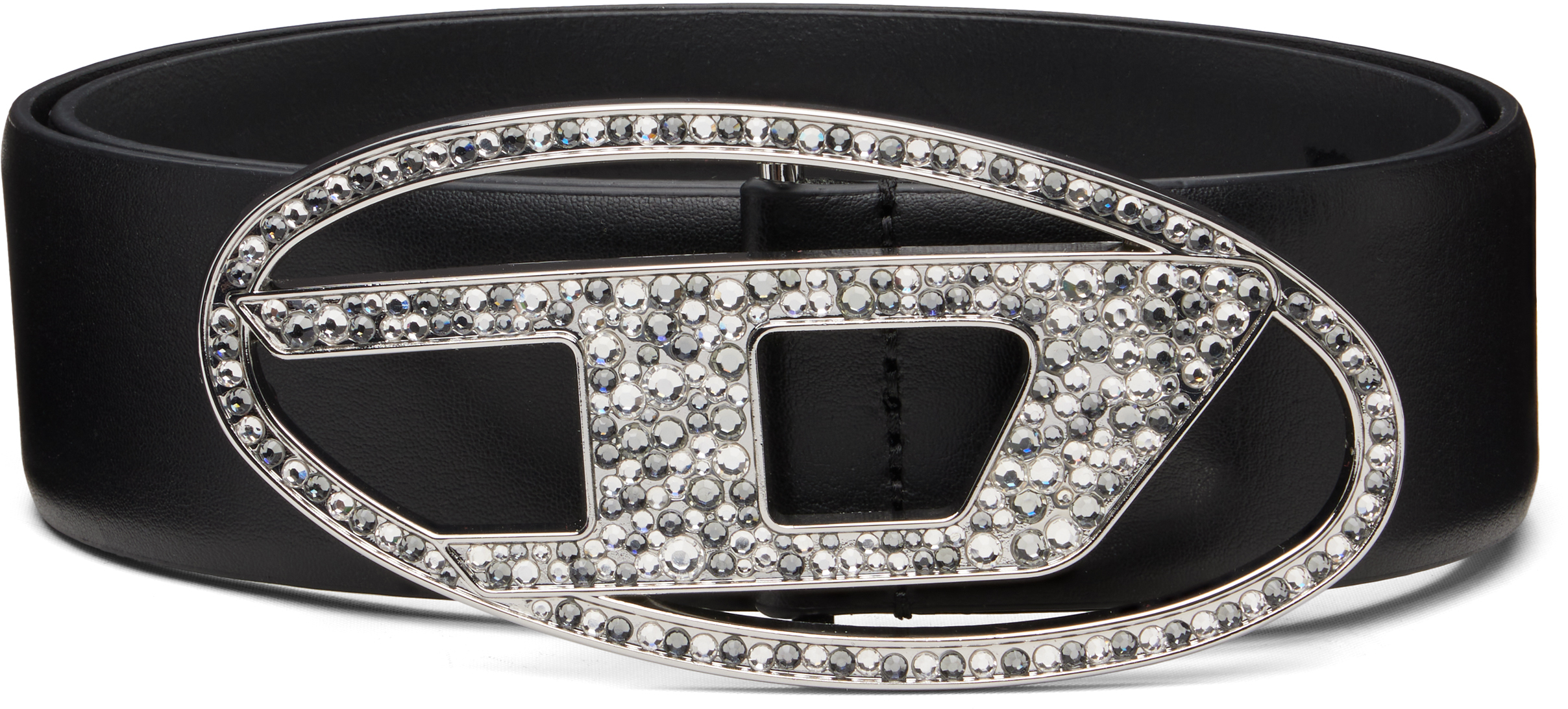 Diesel: Black B-1dr Strass Belt | SSENSE