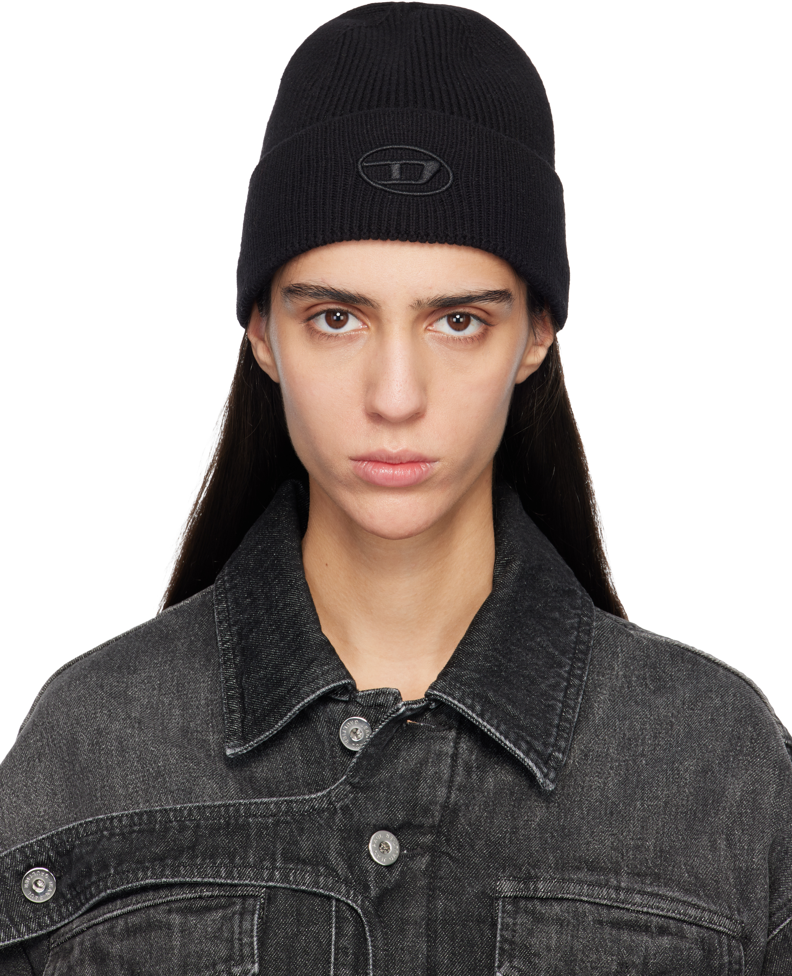 新品・未使用【Diesel】K-Coder-Bロゴ刺繍ビーニー ☆DIESEL☆K-Coder-B ロゴ刺繍 ビーニー ニット帽 送料関税込み
