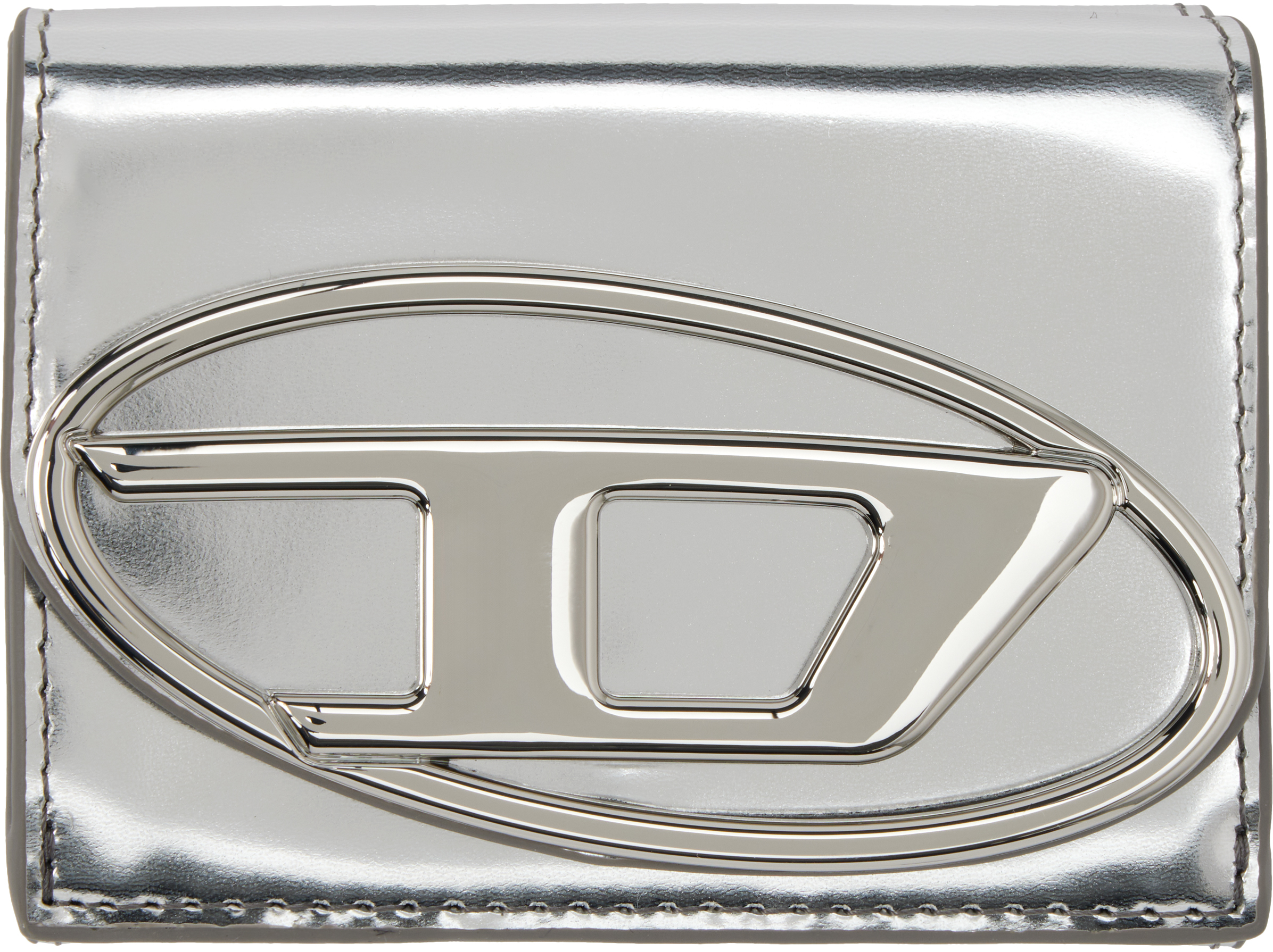 Silver 1dr Tri Fold Coin Xs Ii Wallet by Diesel on Sale
