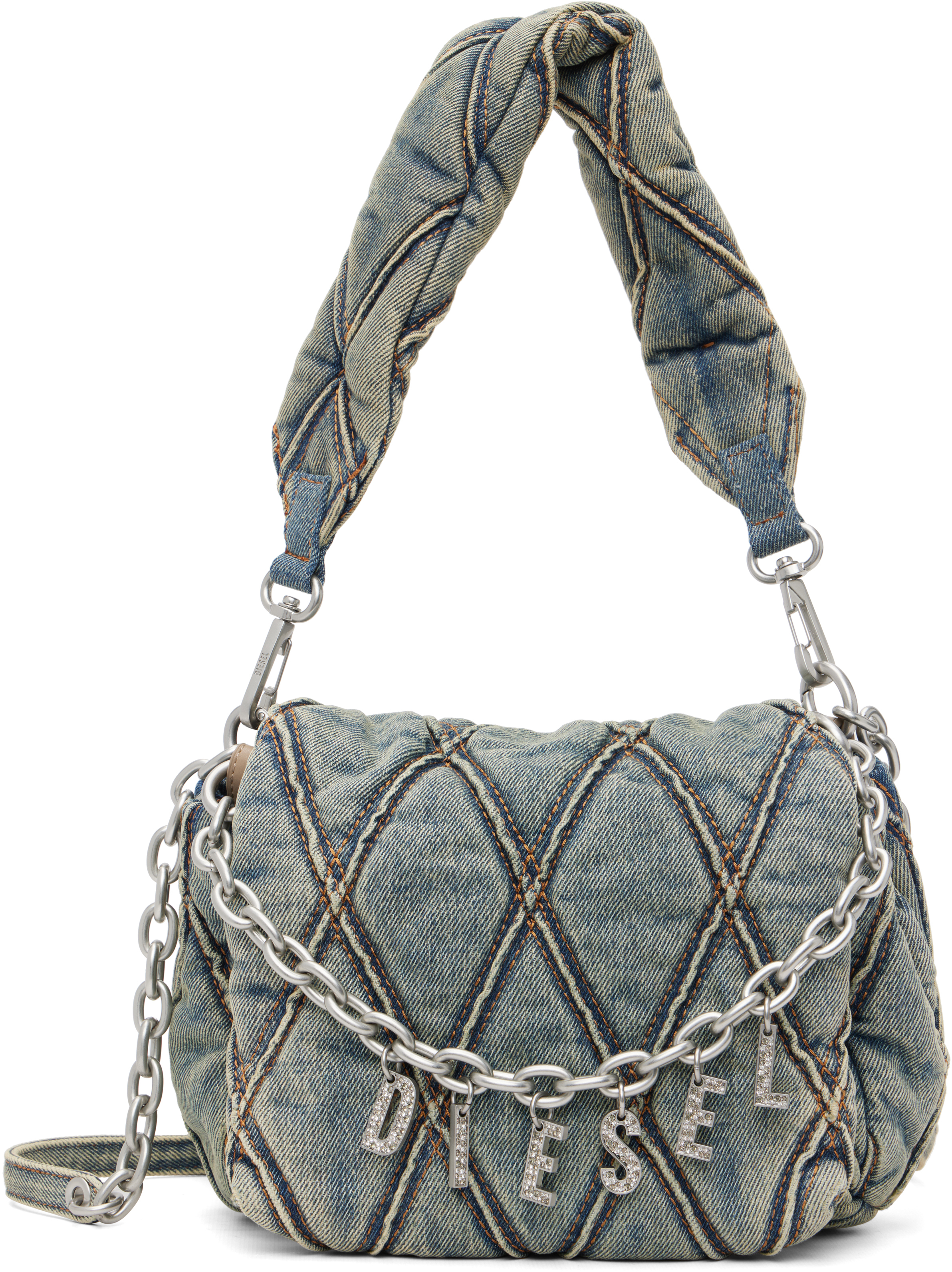 Dieselのブルー S Charm-D ショルダーバッグがセール中
