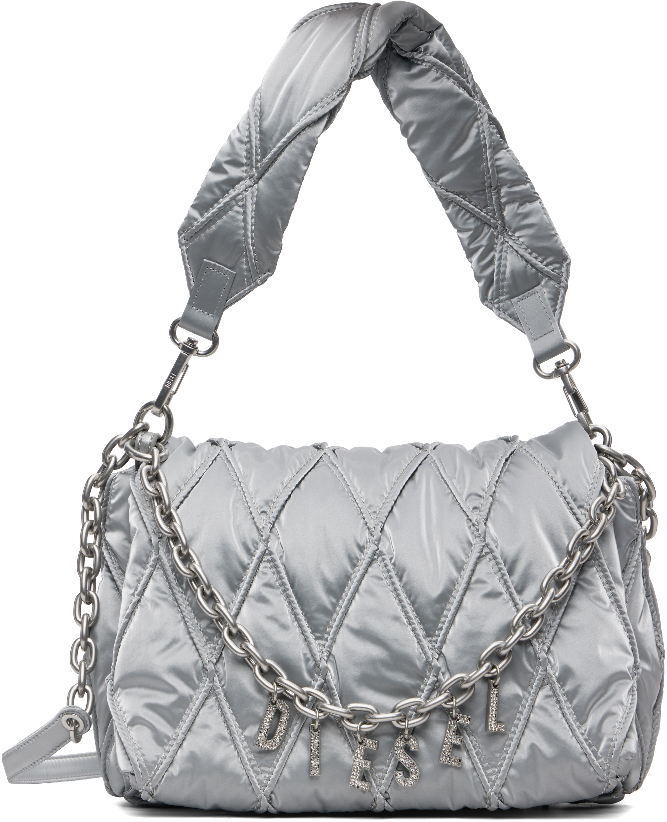 Dieselのシルバー Charm-D M ショルダーバッグがセール中