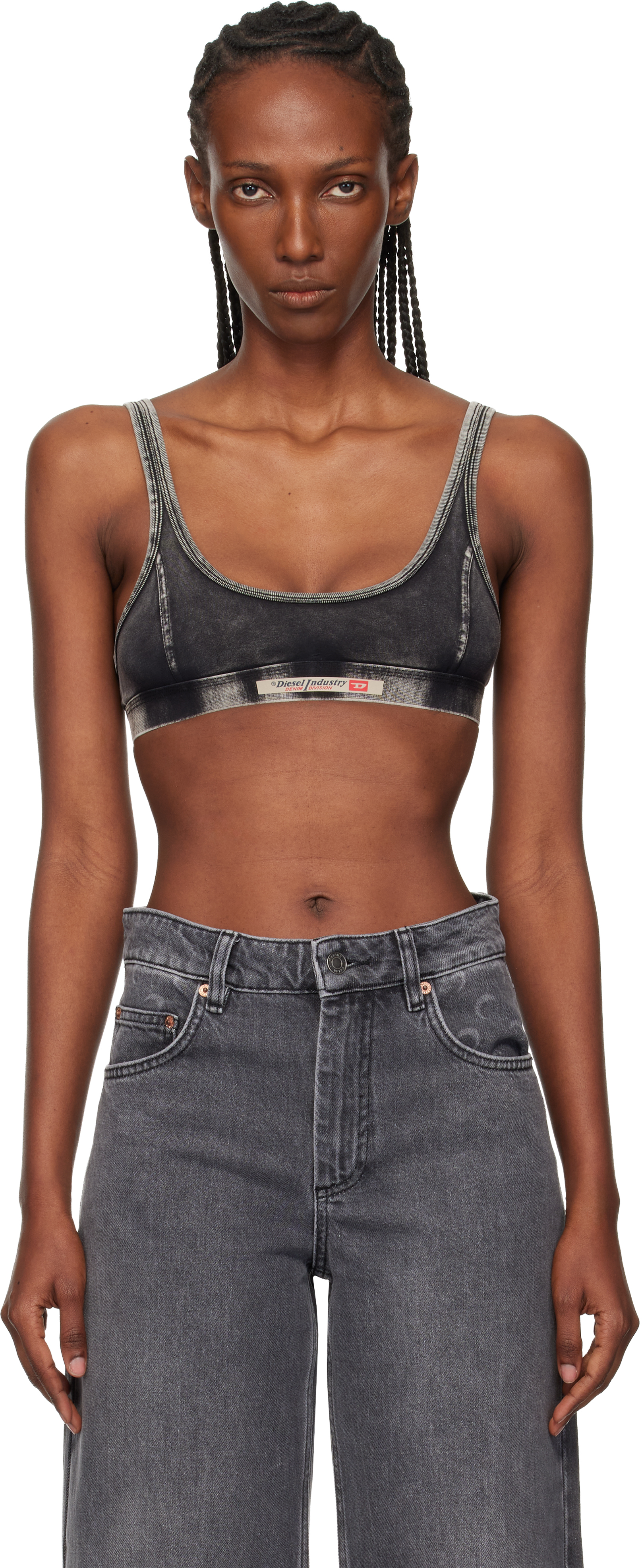 お値下【deres】デレス17th breezy tops ParisBlack Black Ariel-Dnm Bra by Diesel on Sale