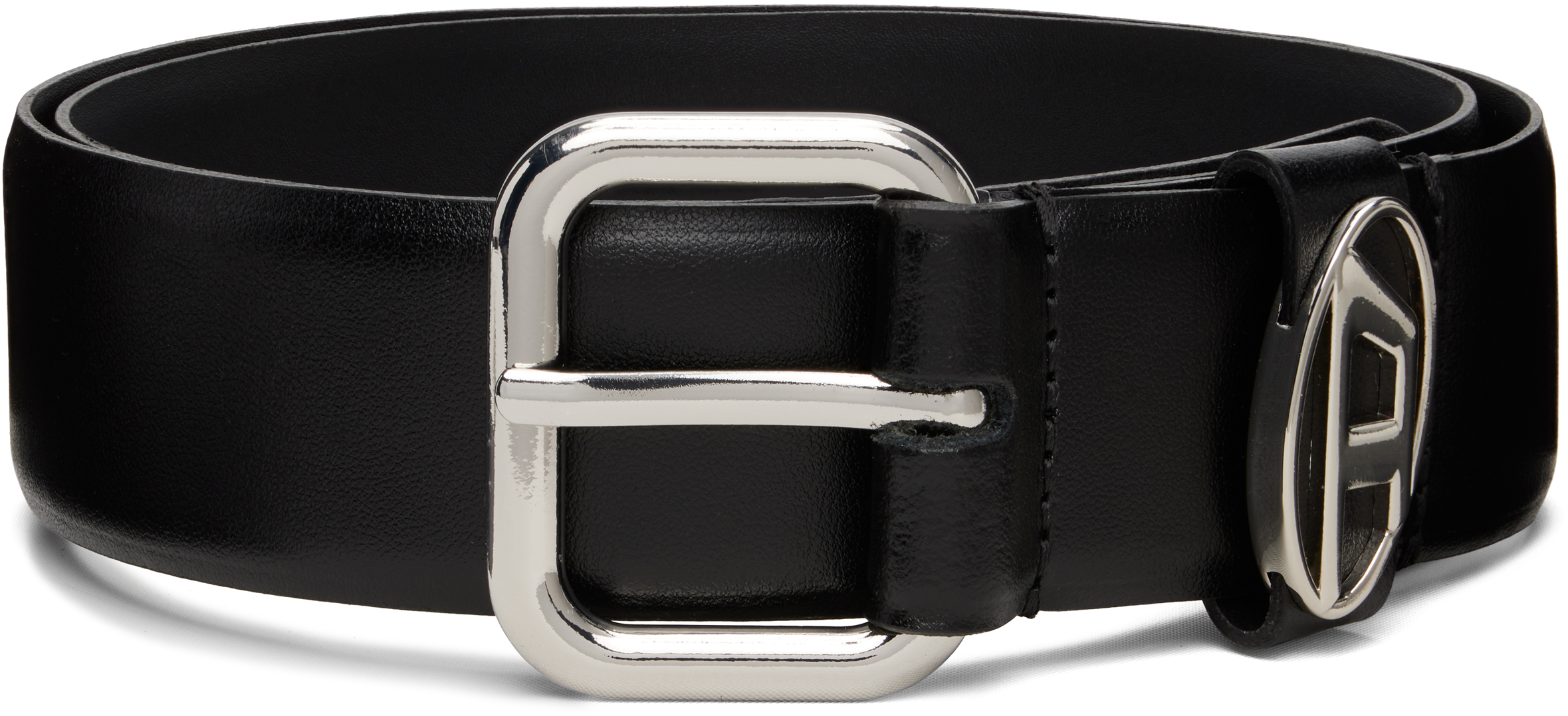 Diesel: Black B-1Dr Oval D Loop Belt | SSENSE