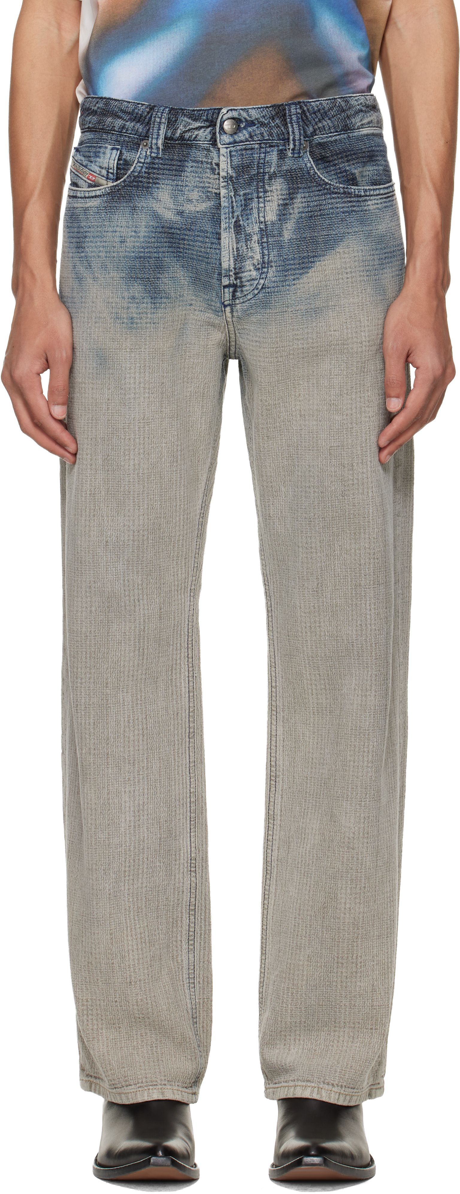 Diesel: Blue Relaxed Regular Waist 1980 D-Eeper Jeans | SSENSE
