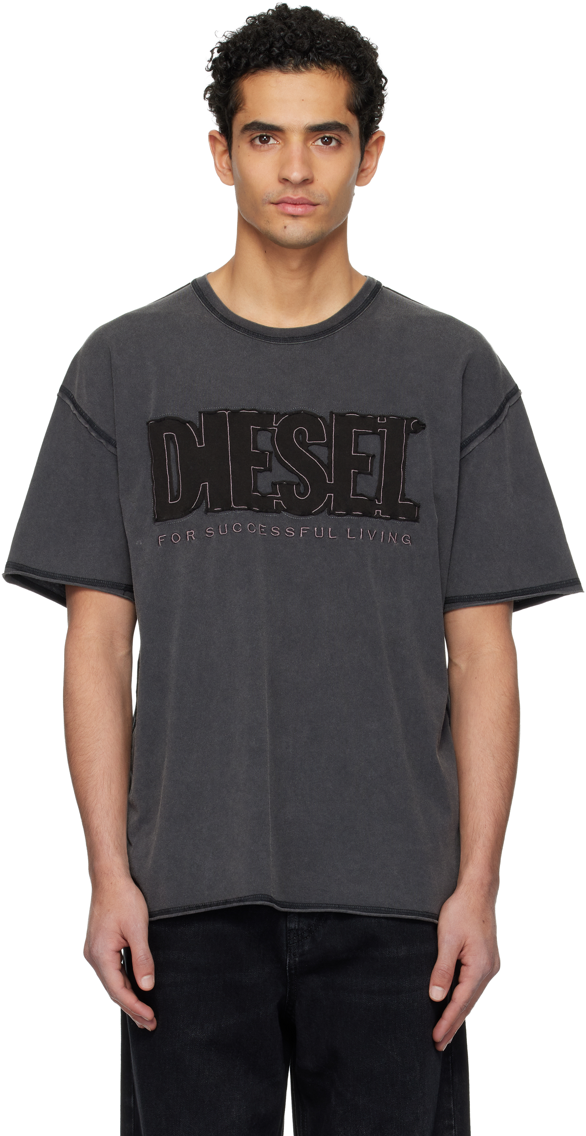 Dieselのグレー T-Rawboxt Tシャツがセール中