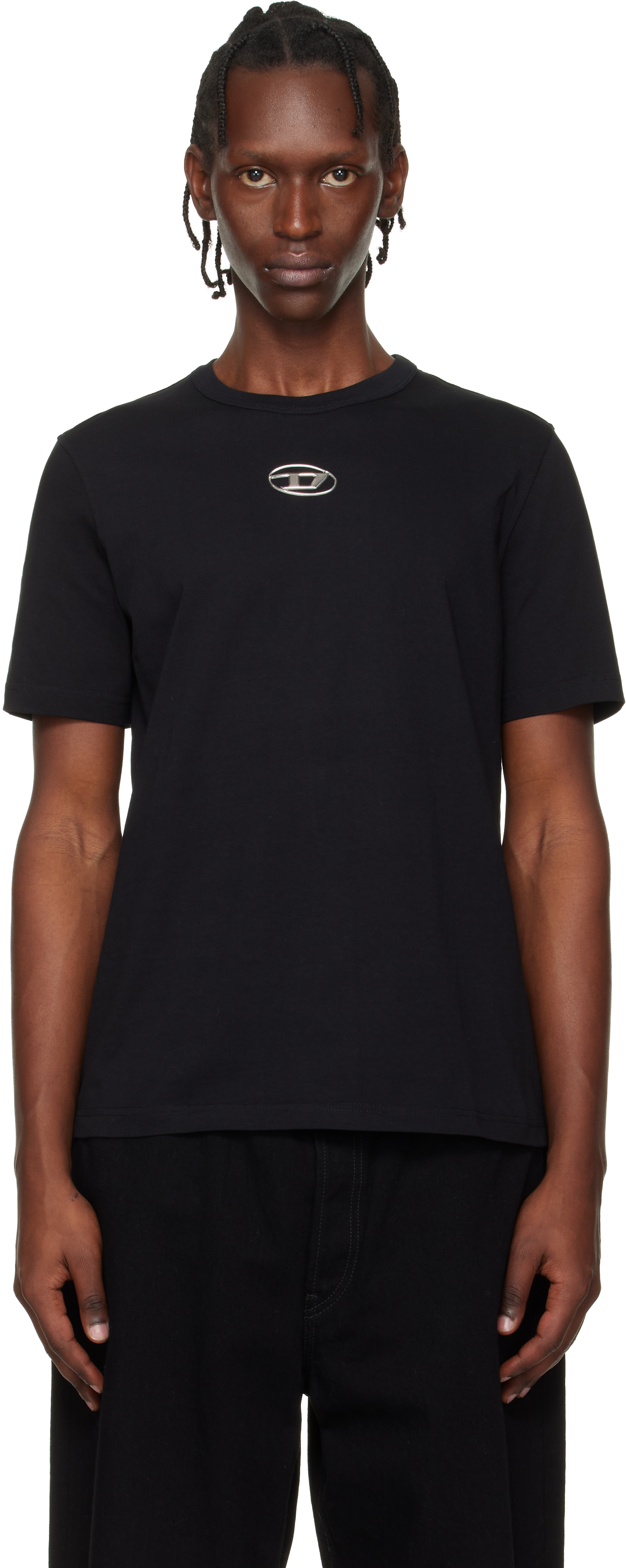 DIESEL T-Adjust-Od ブラック Tシャツ 正規品 Diesel: ブラック T-Adjust-Od Tシャツ | SSENSE 日本