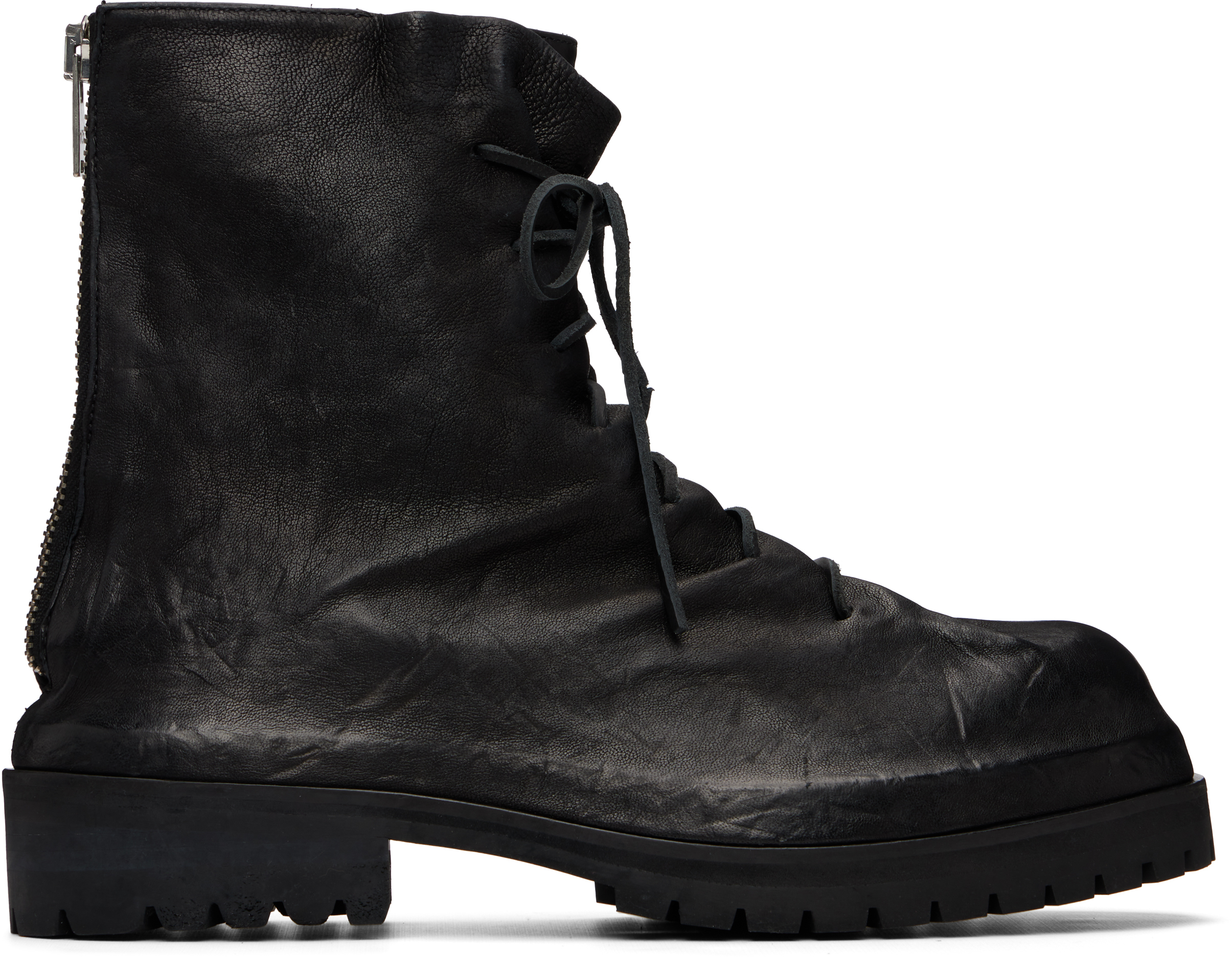 424 Black Laced Up Boots
