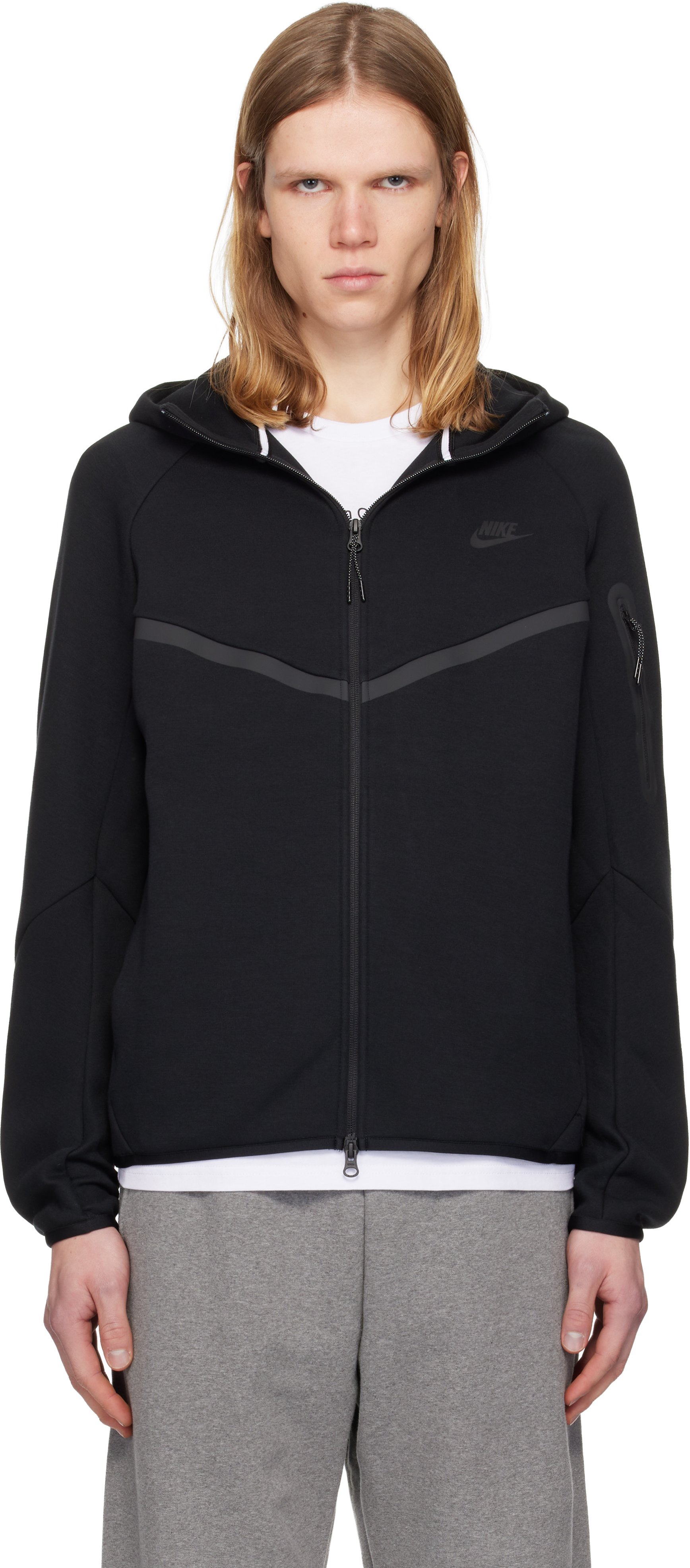 Nike: ブラック Nike Tech Fleece Windrunner フルジップ フーディ
