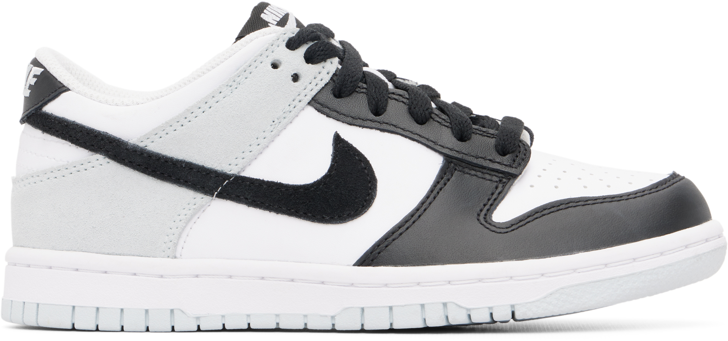 nike dunks black and white youth