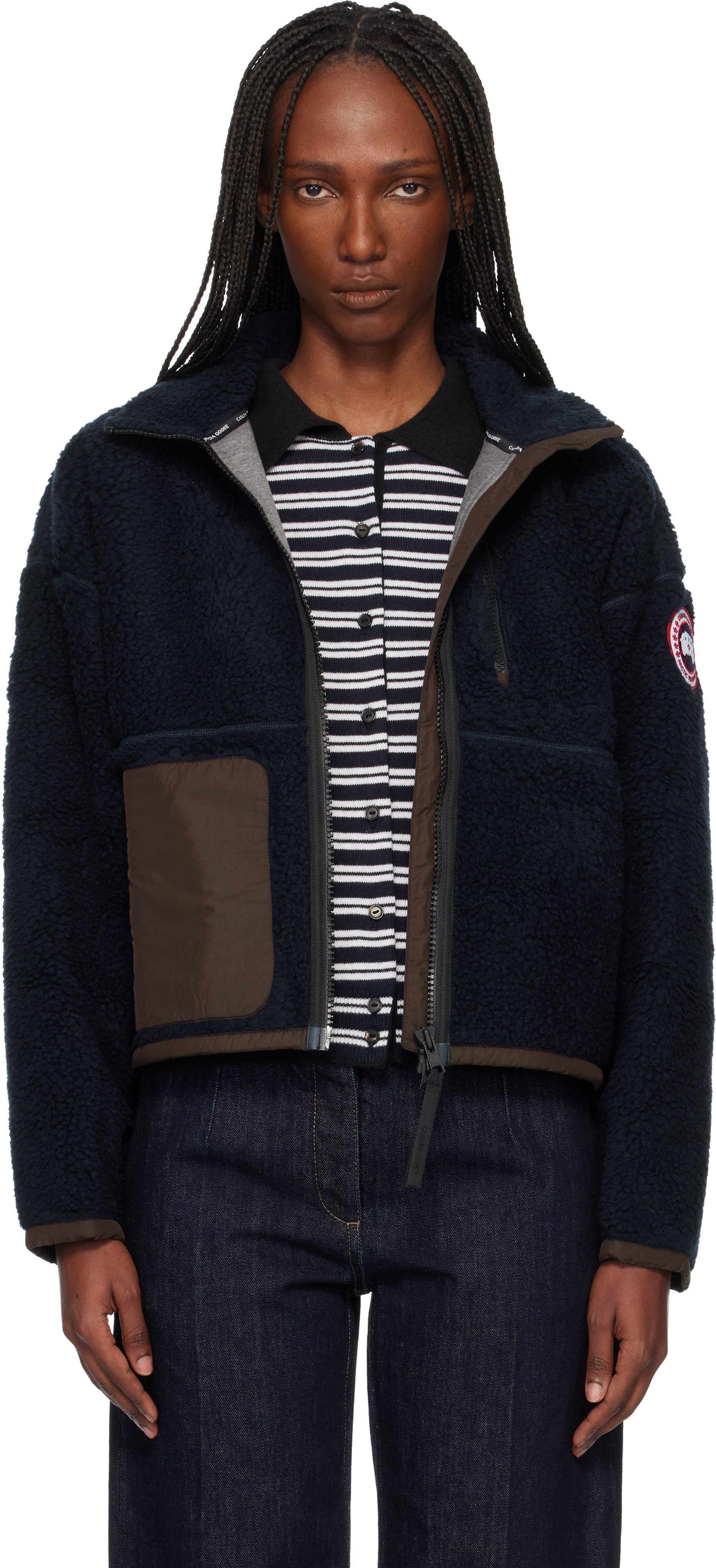 Canada Goose Black Simcoe Zip Up Fleece Jacket