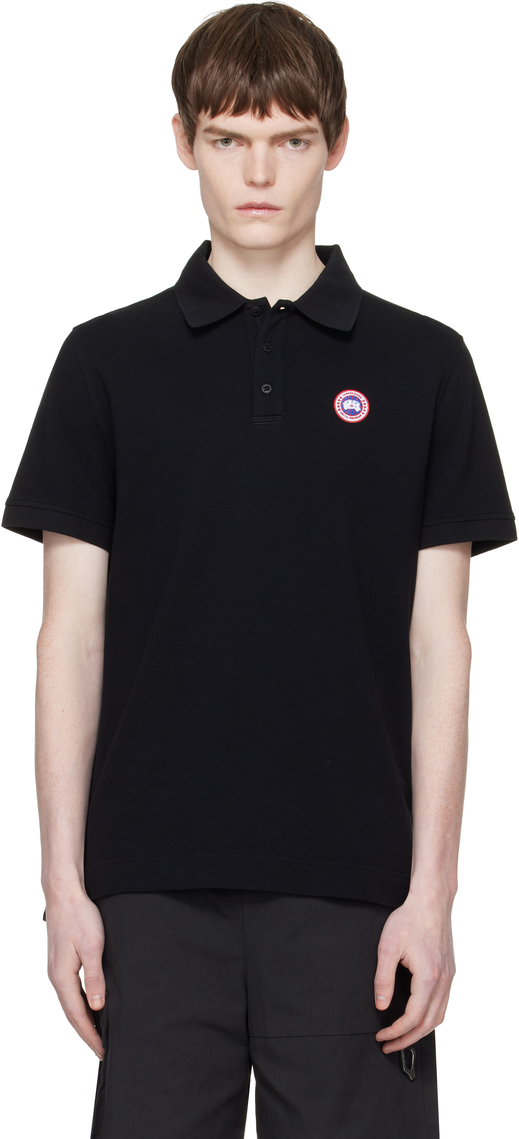 Canada Goose: Black Beckley Polo | SSENSE