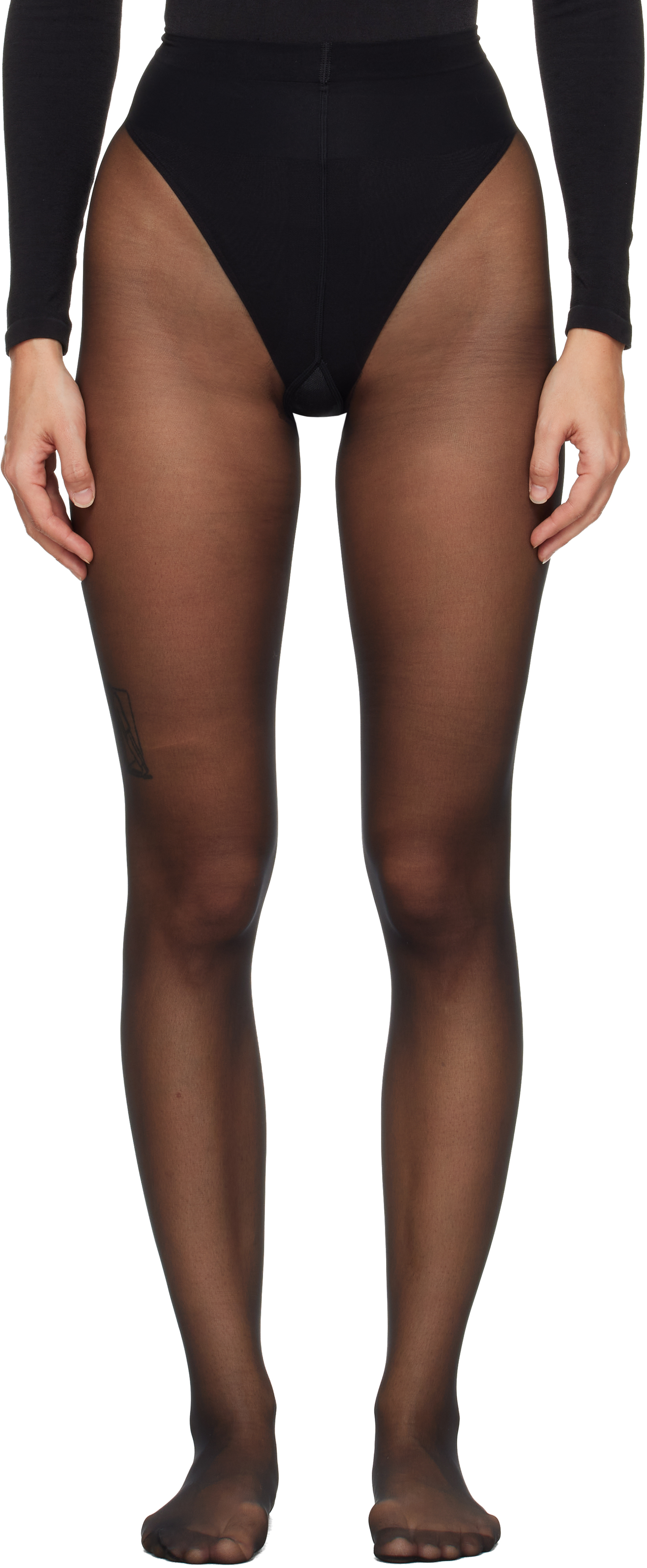 Wolford: ブラック Individual 10 タイツ | SSENSE 日本
