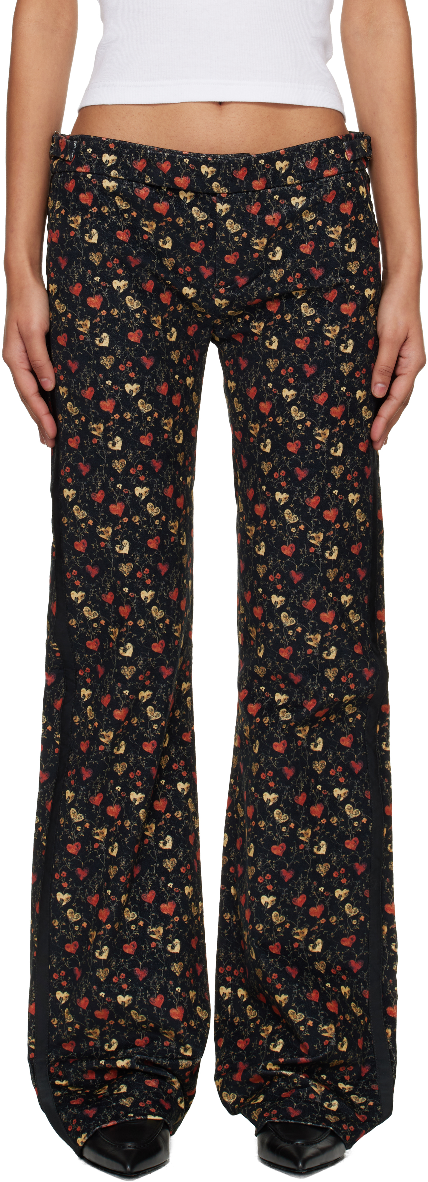 R13 Navy Boy Flare Tuxedo Jeans