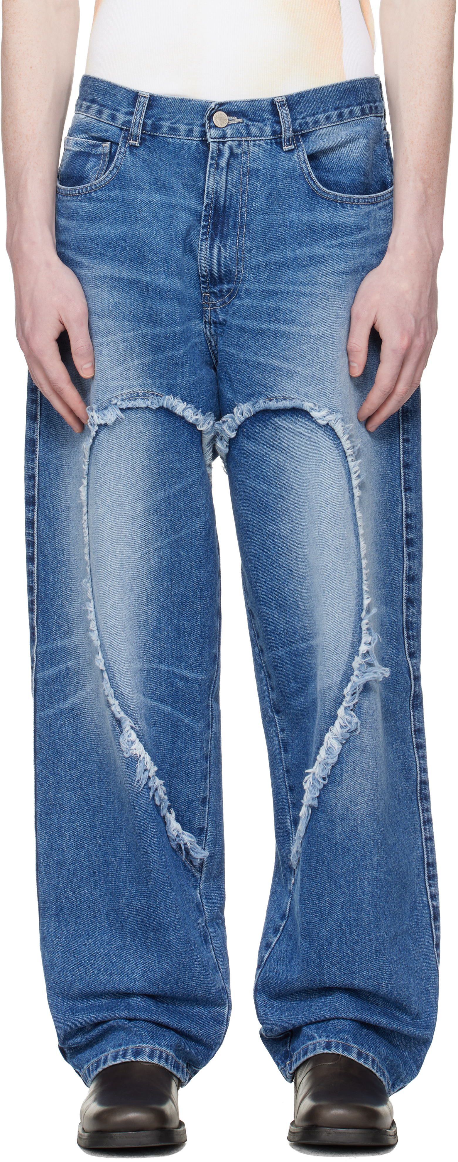 Carne Bollente: Blue 'Love Pants Gone Wild' Jeans | SSENSE