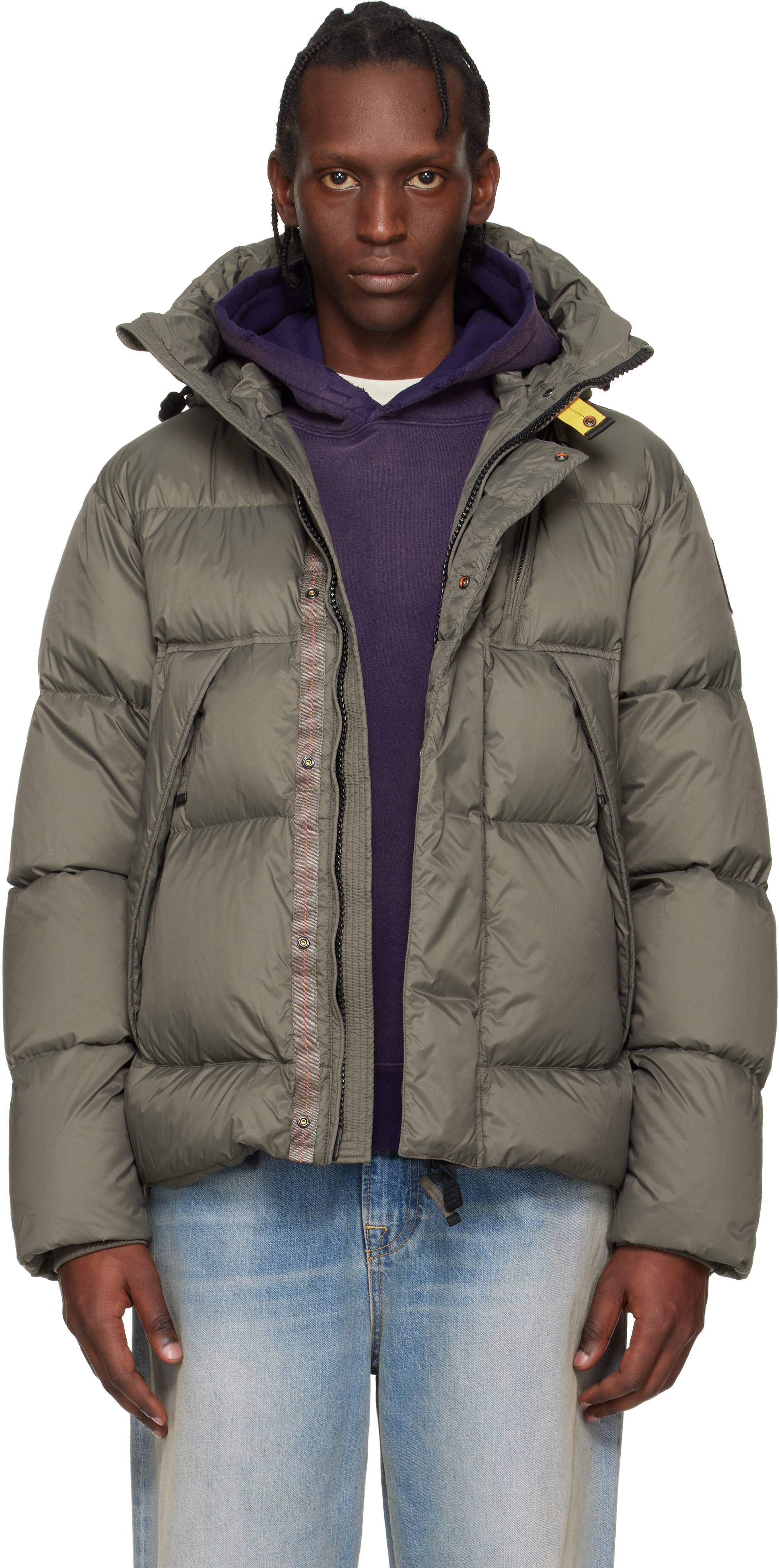 Parajumpers: グレー Cloud フード ダウンジャケット | SSENSE 日本