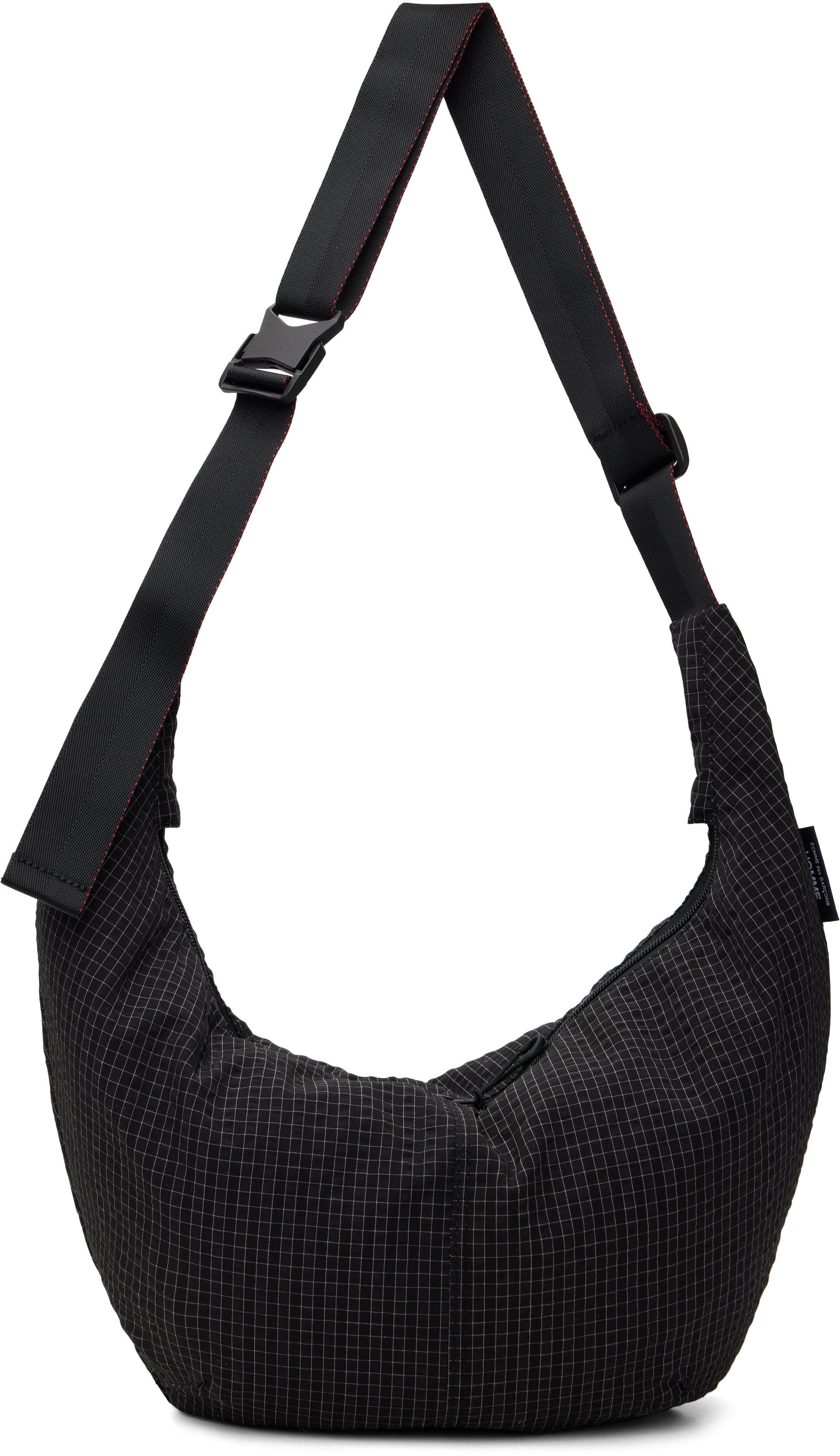 Comme des Garçons Homme: Black Grid Check Pattern Bag | SSENSE