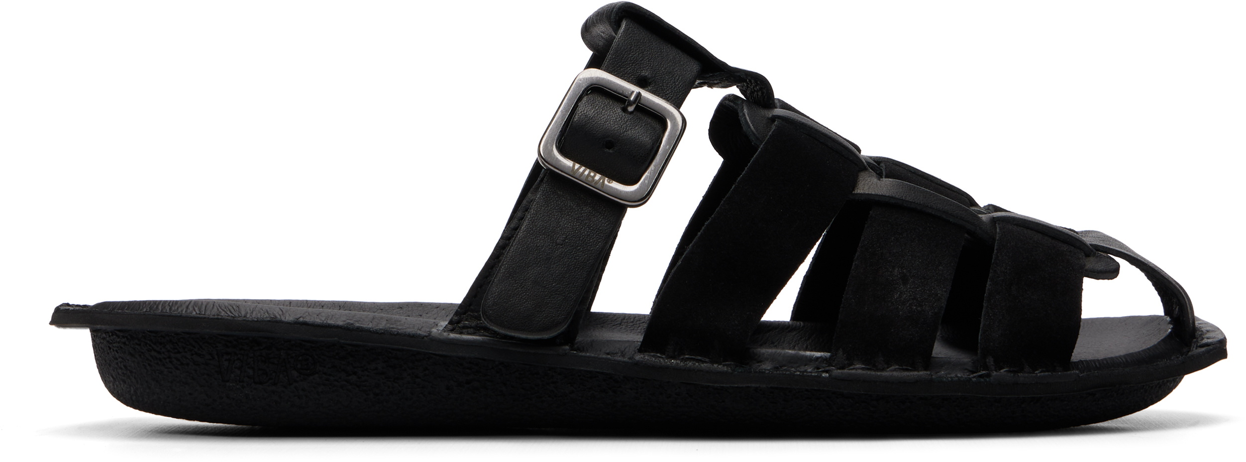 COMME des GARÇONS HOMME ブラックサンダル Comme des Garçons Homme: ブラック VIBAeエディション Steer Smooth