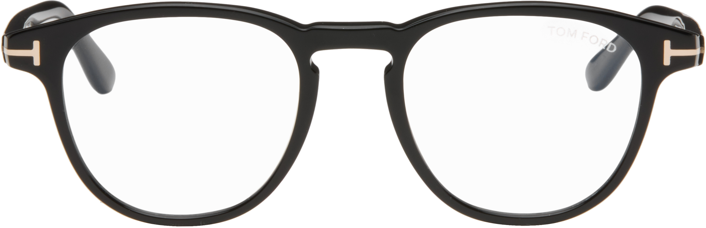 TOM FORD: ブラック ラウンドメガネ | SSENSE 日本