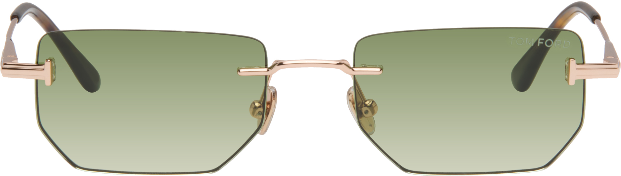 TOM FORD: Rose Gold Ethan Sunglasses | SSENSE