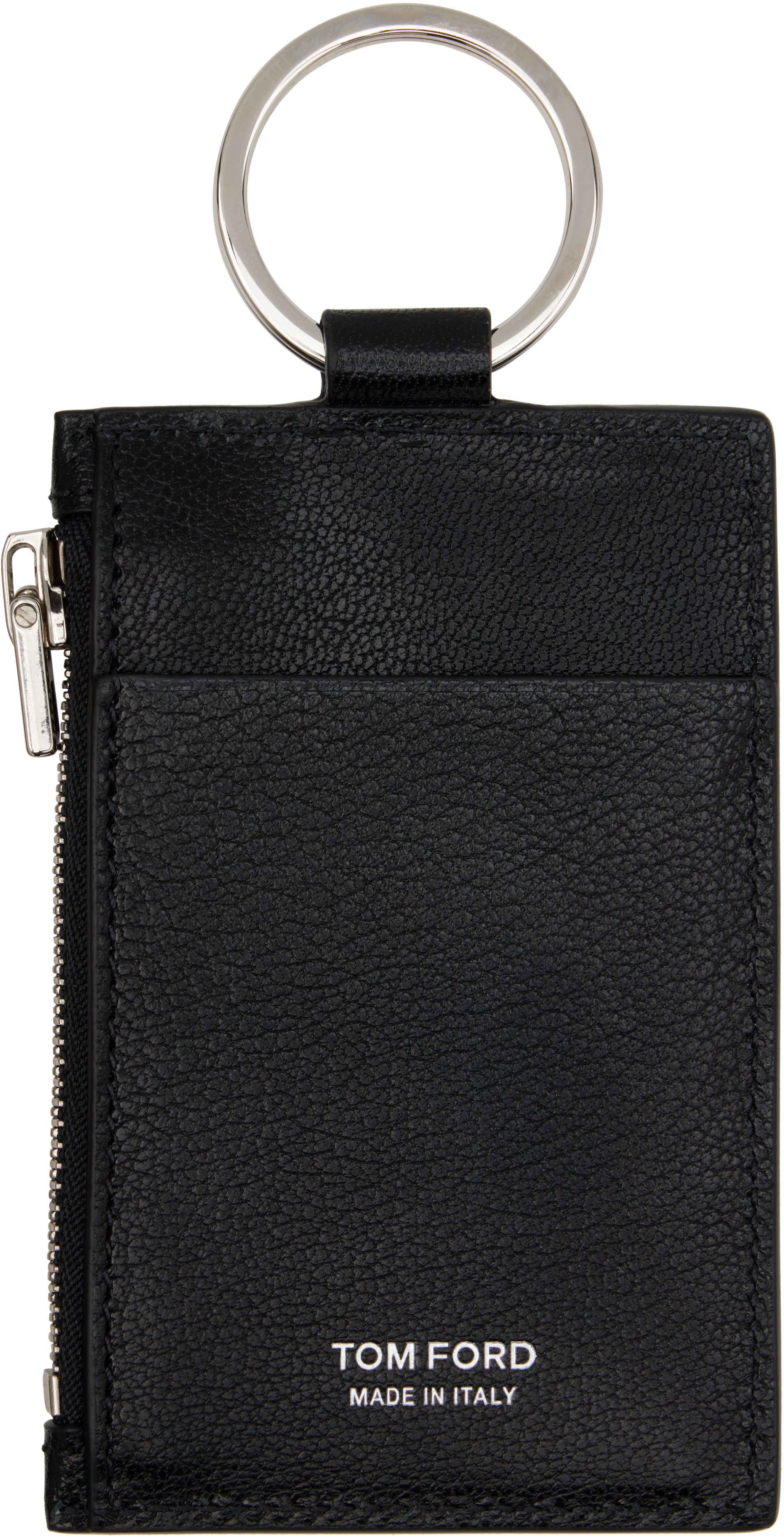 TOM FORD: Black Zipped Keyring Card Holder | SSENSE TOM FORD: Black Zipped Keyring Card Holder | SSENSE